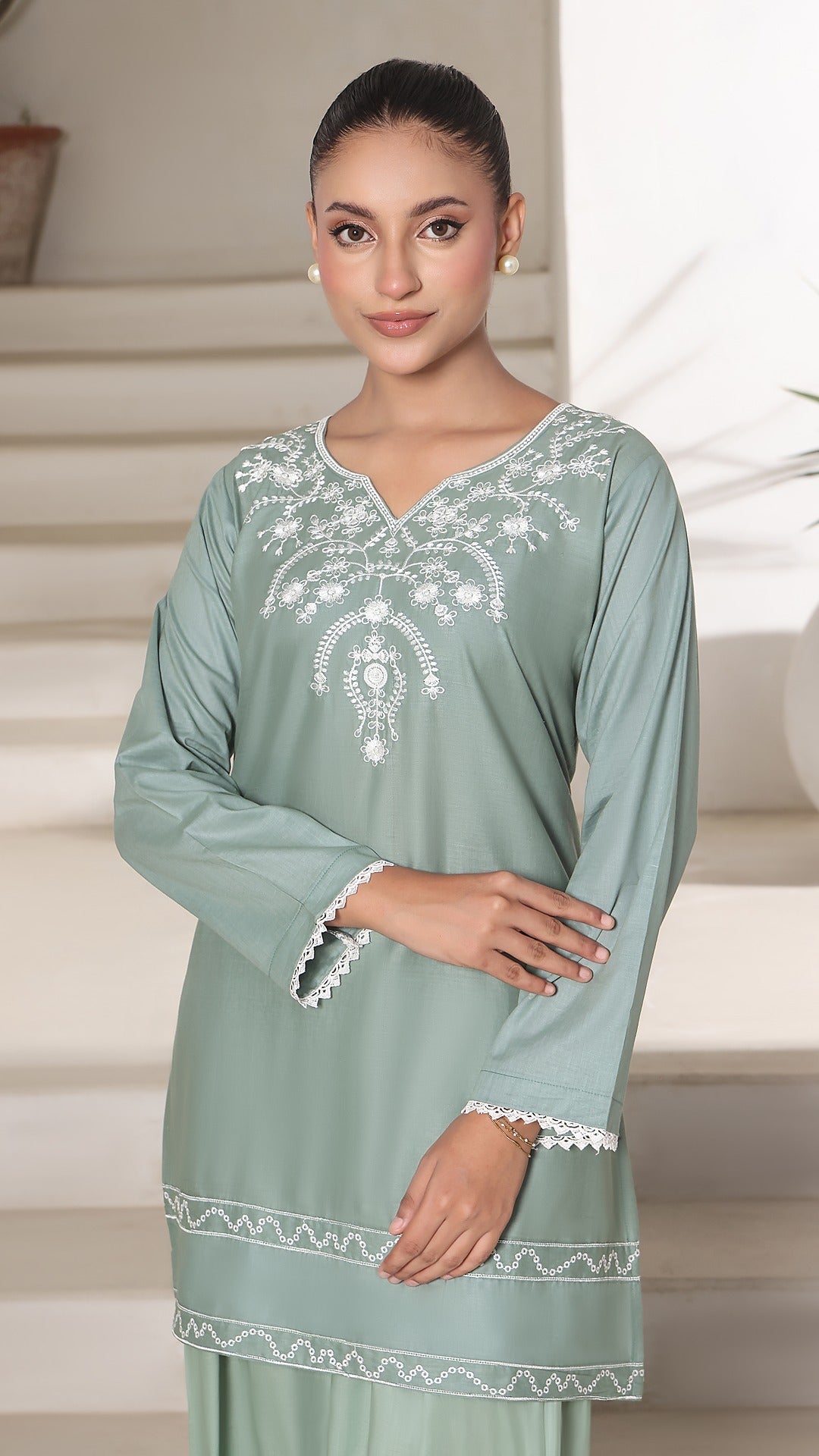 TWIN- 2PC COTTON COORD SET- MINT