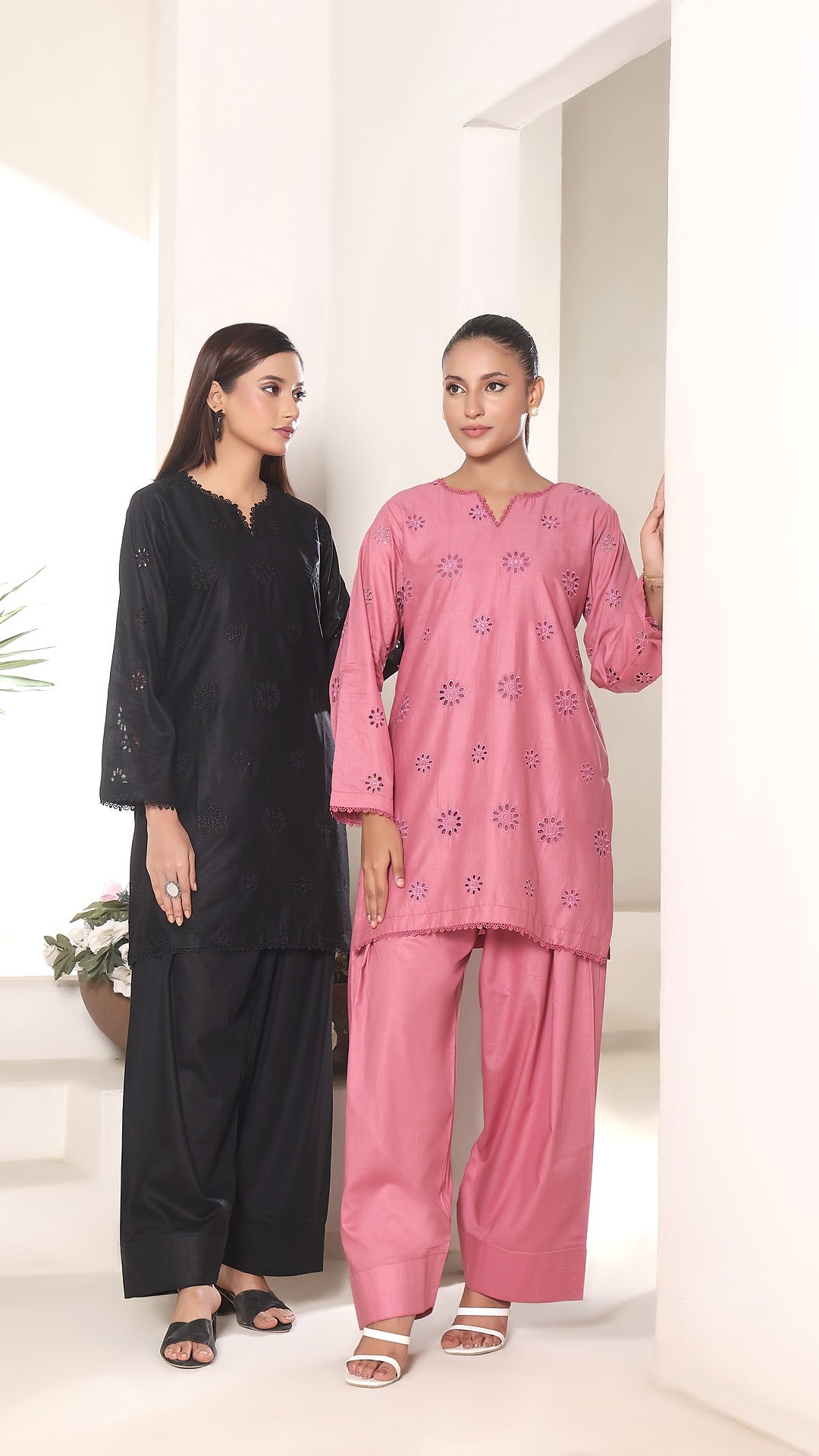 FLORA- 2PC COTTON COORD SET- ROSE