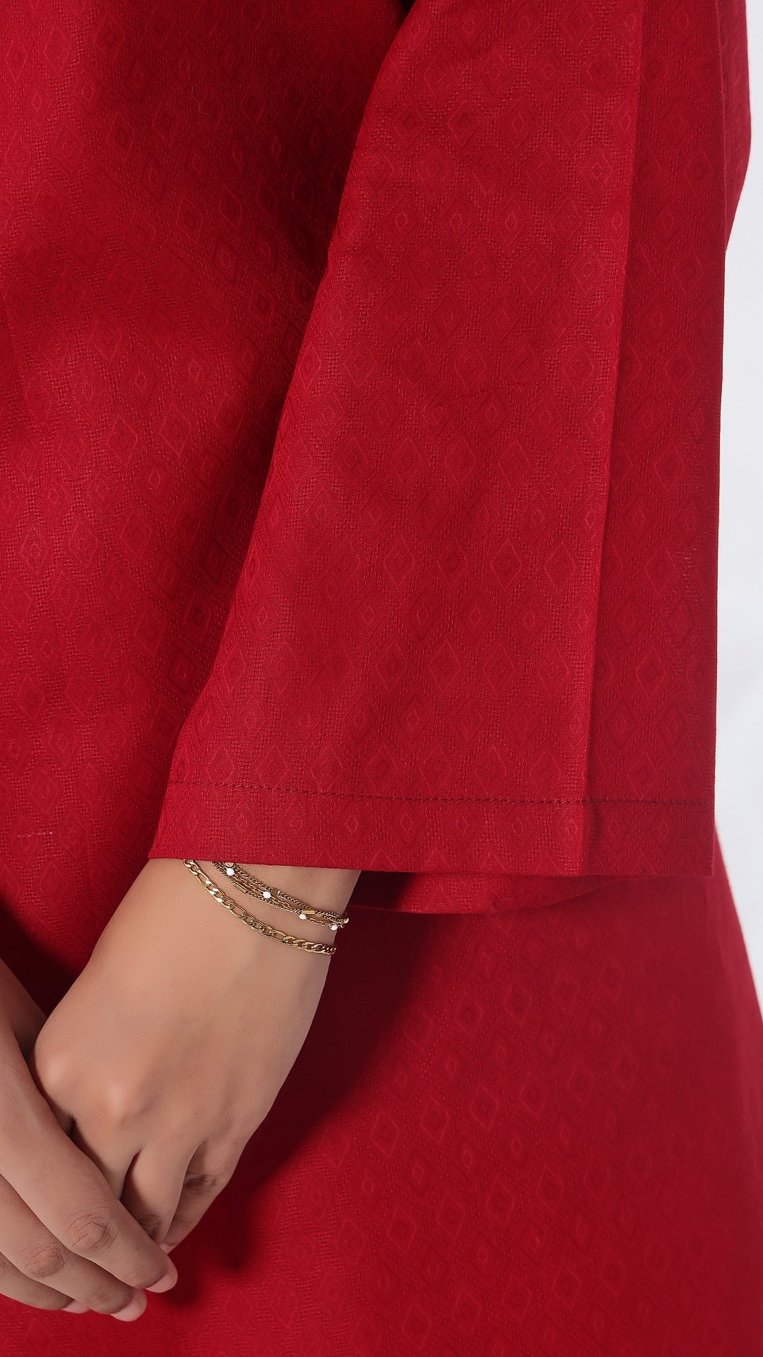 SOLACE- 2PC COTTON COORD SET- RED