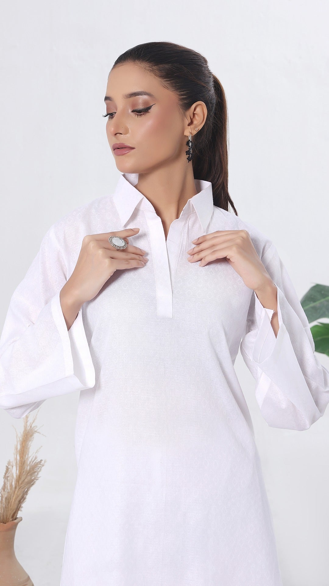 SOLACE- 2PC COTTON COORD SET- WHITE