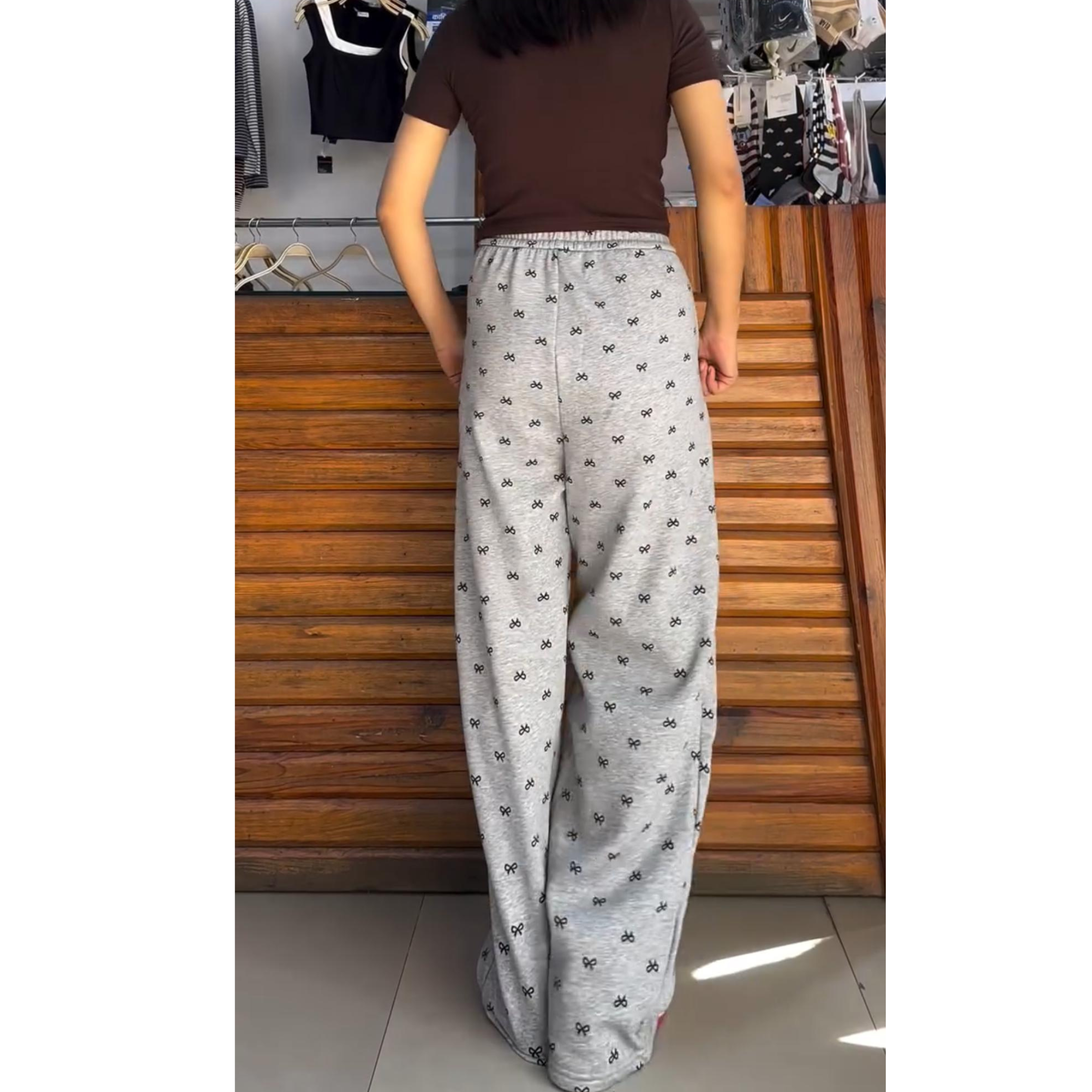 Bow Printed Summer Trouser