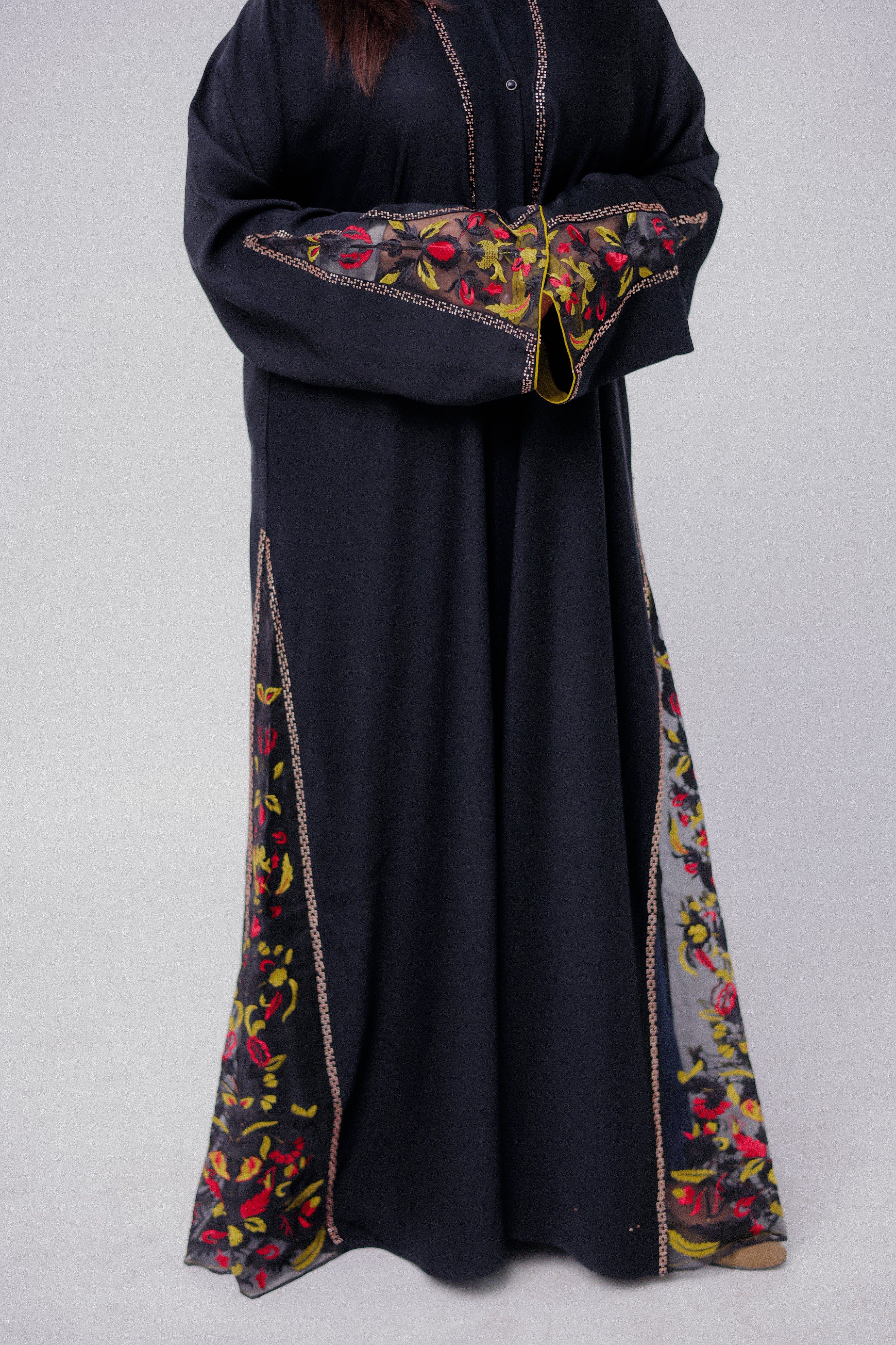 Black Embroidered Abaya – Premium Modest Wear for Women