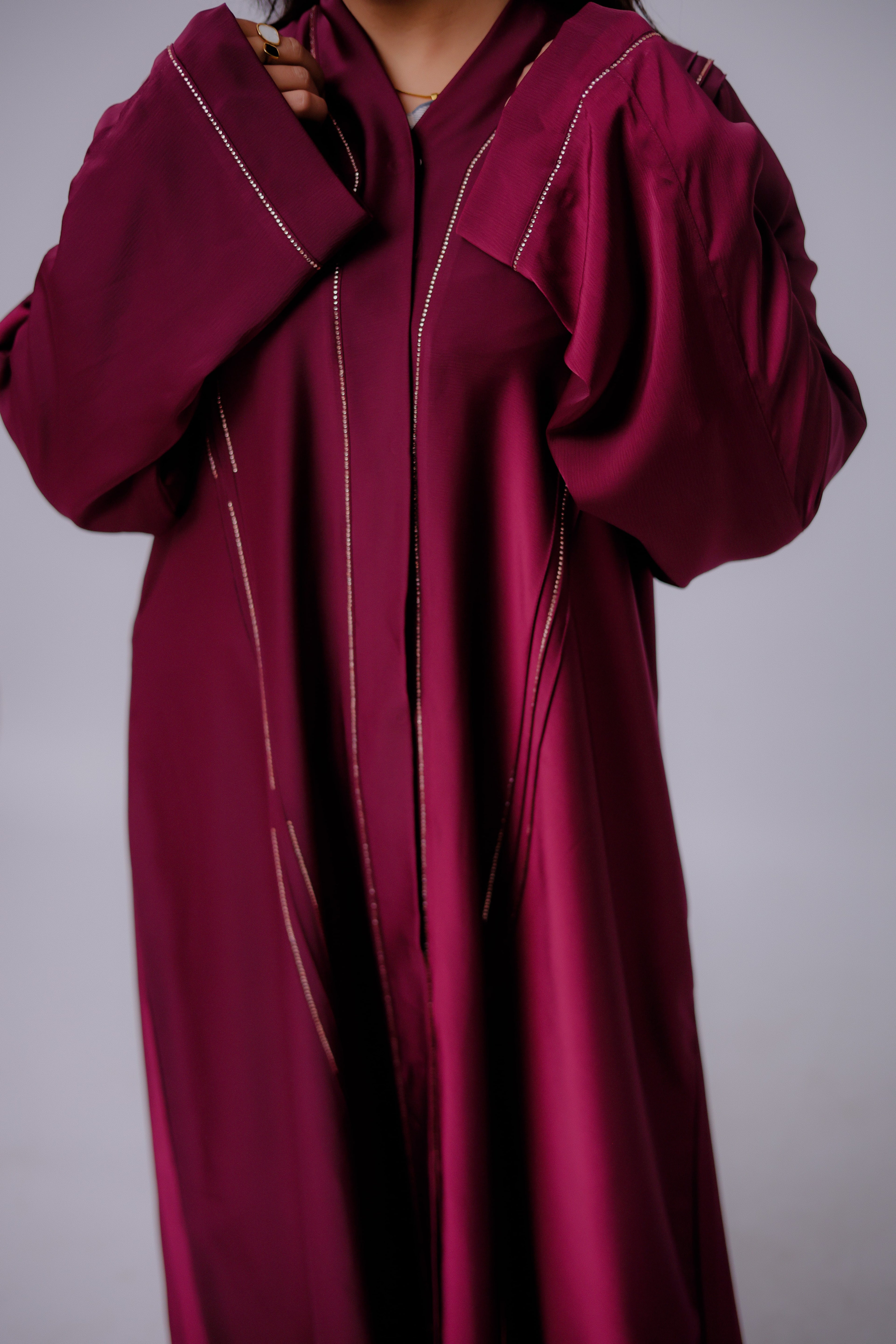 Premium TikTok Fabric Abaya with Minimal Stitch Detailing