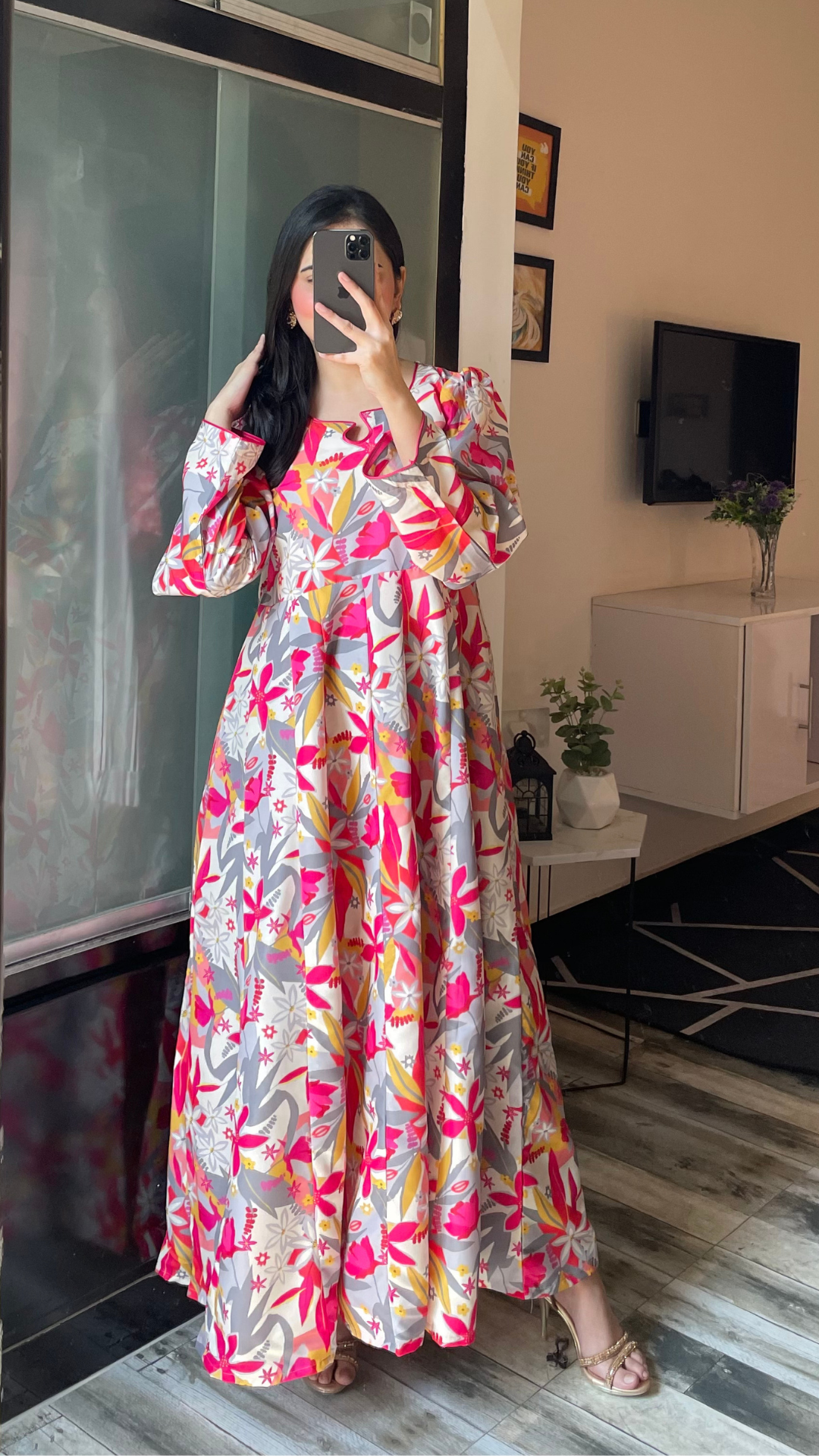 Petals - Long A-line Dress