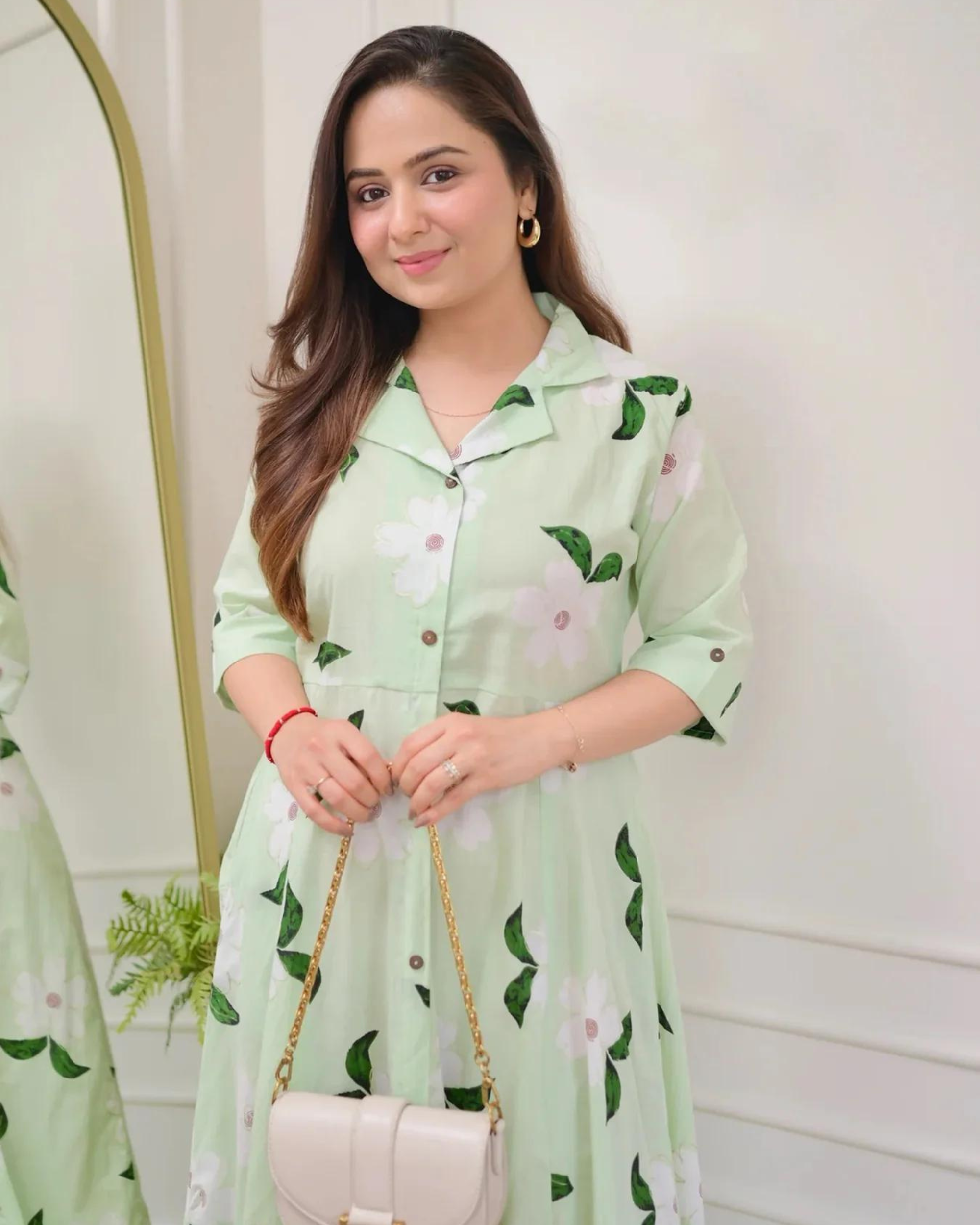 Maisha Mint Green A-Line Dress