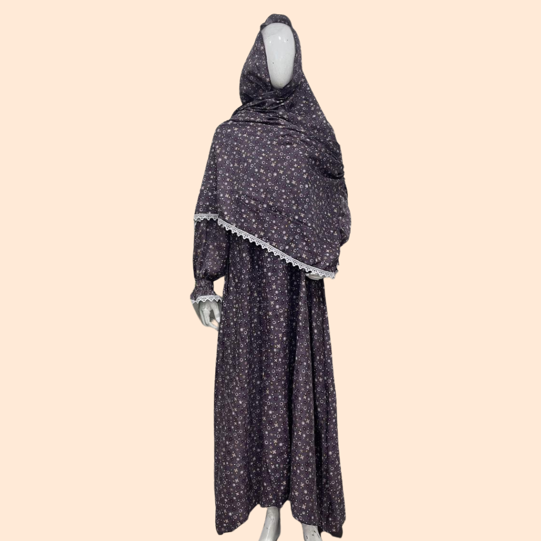 Prayer Set (Abaya + Attached Hijab)