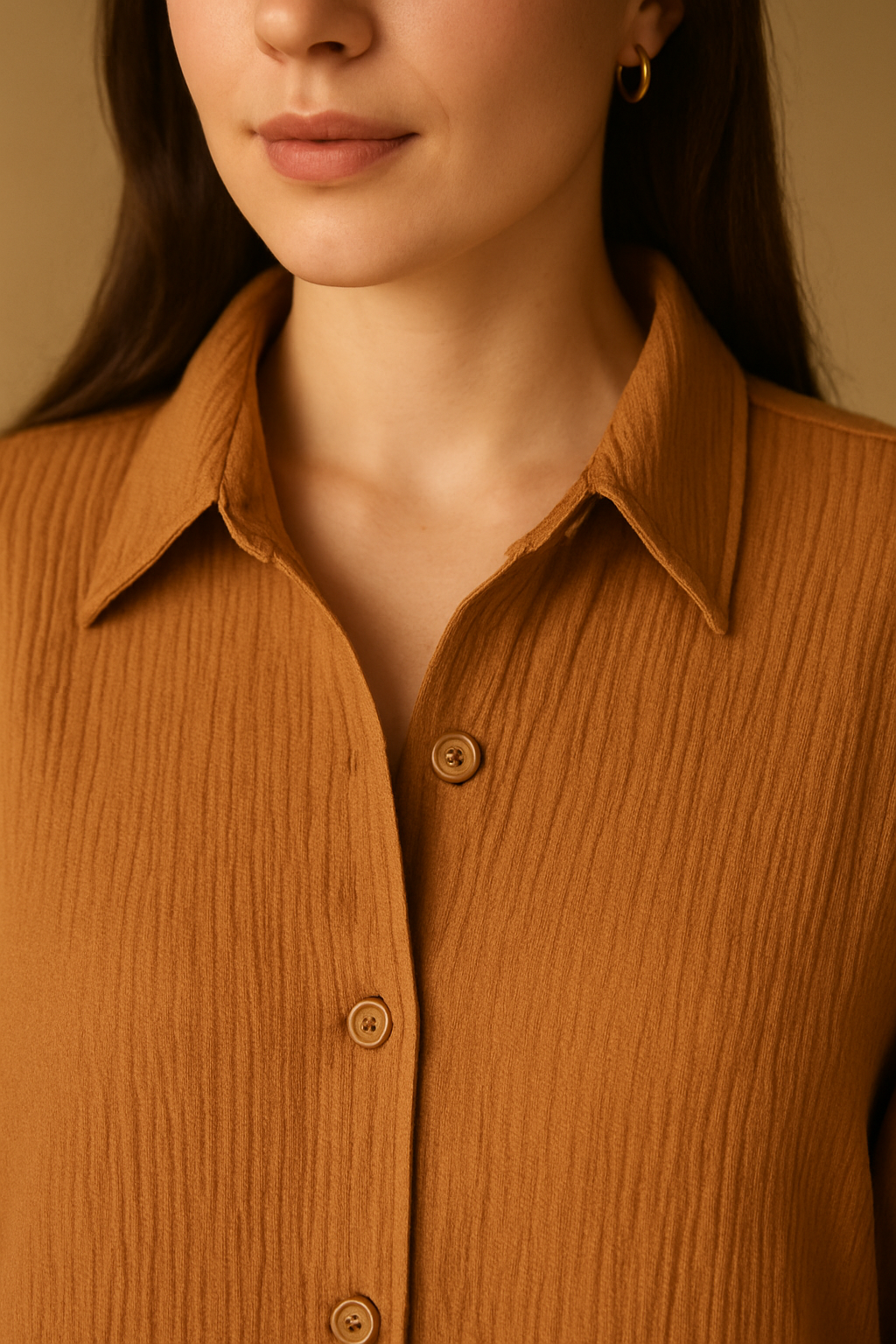 Crusha - Button Down Co-ord Set - Tan