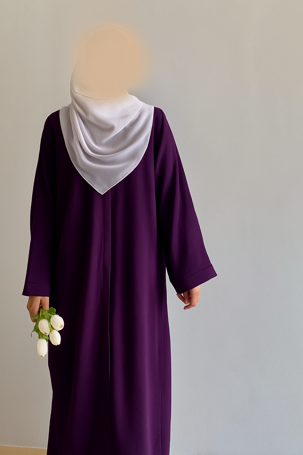 Everyday Front Open Abaya - Indigo