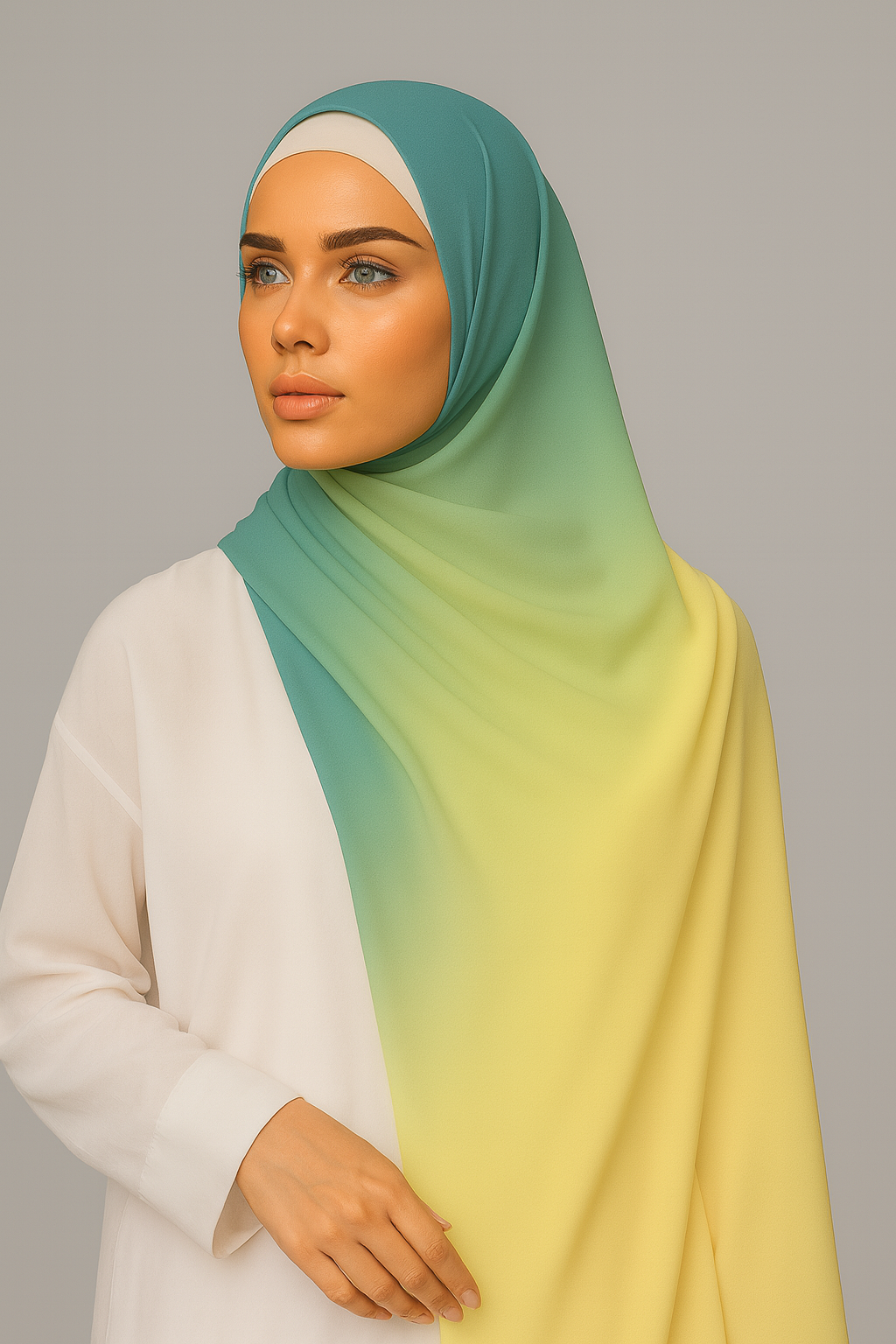 Ombre Dual Shade Hijab - 004