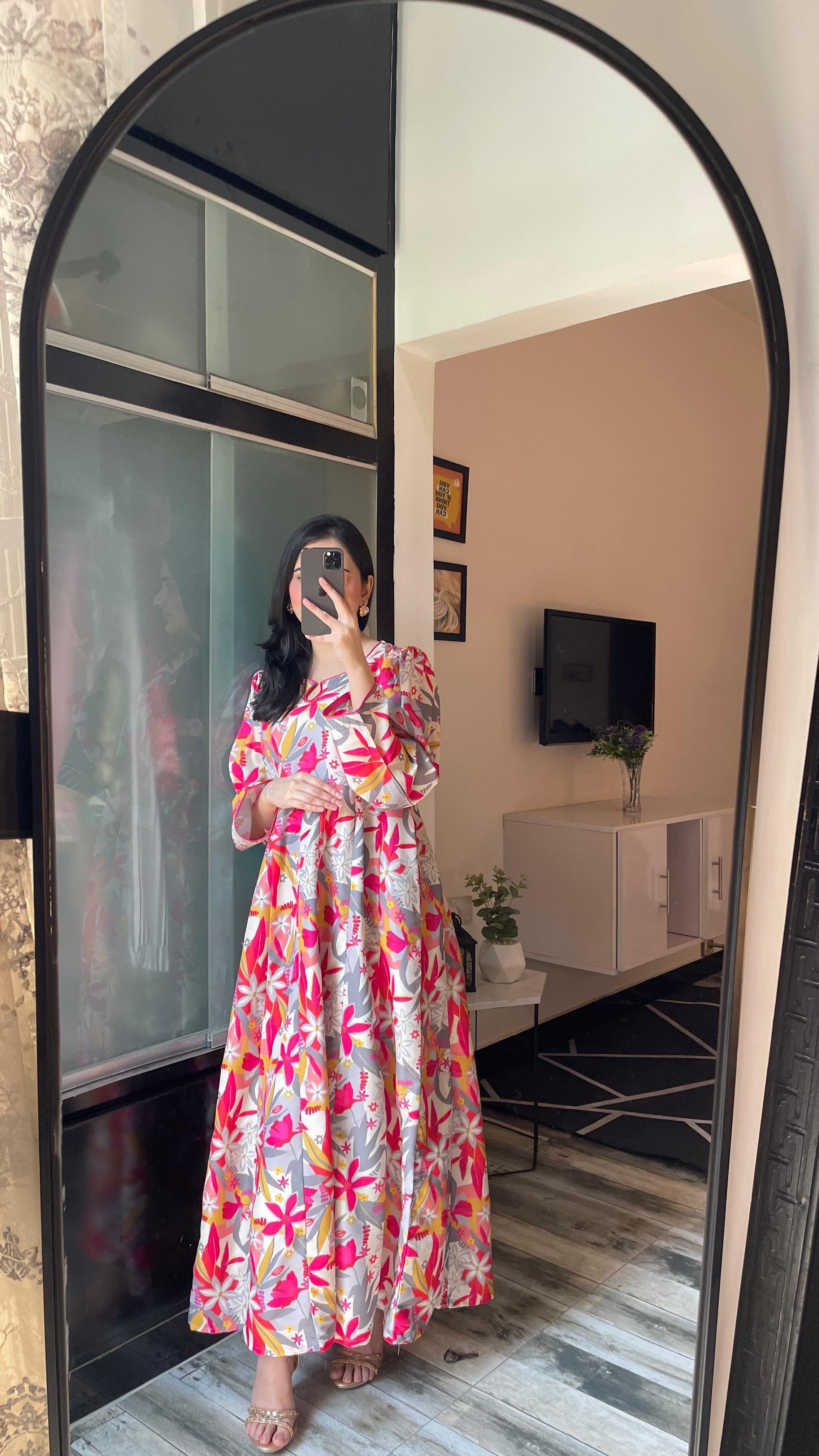 Petals - Long A-line Dress