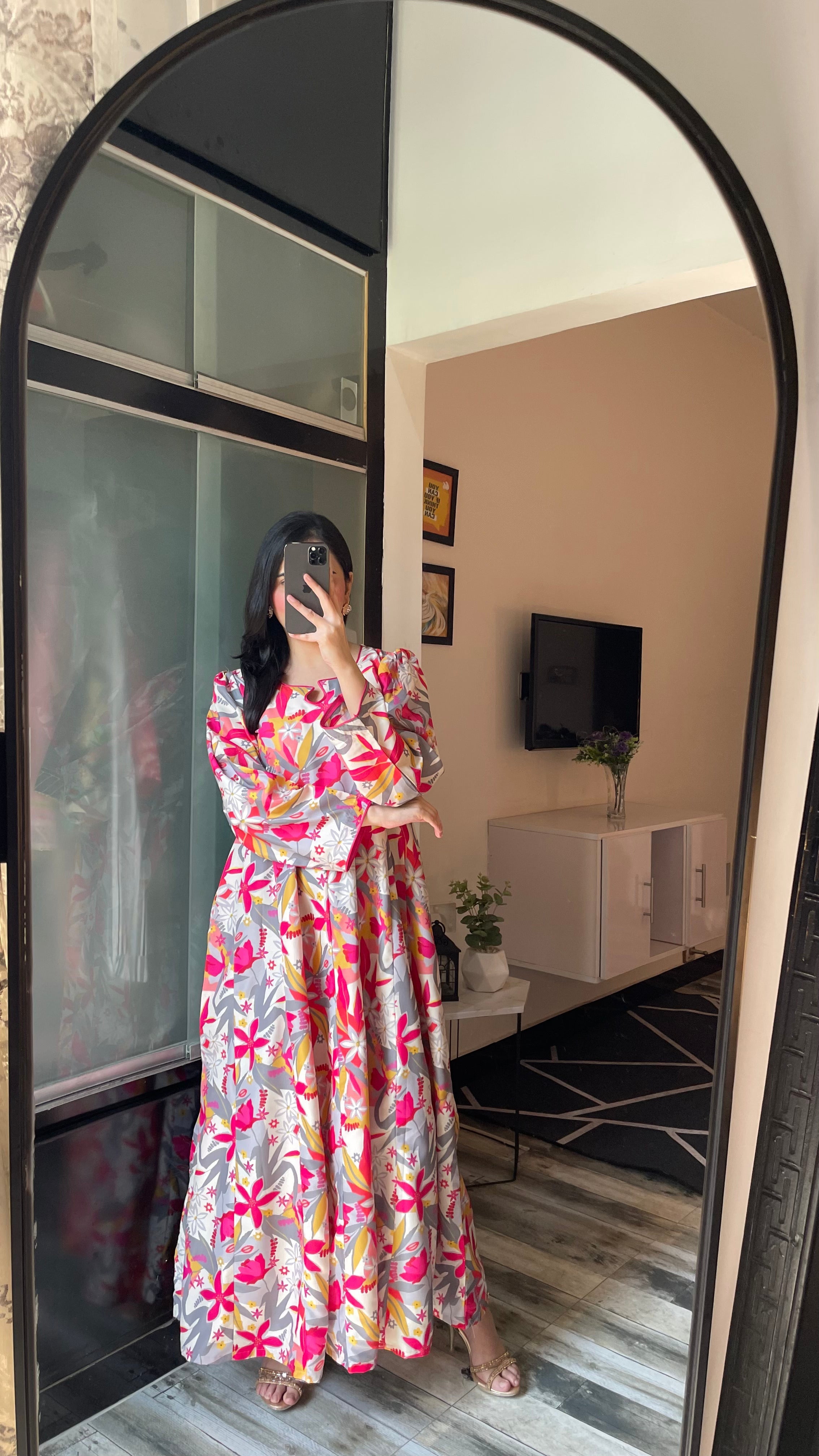 Petals - Long A-line Dress