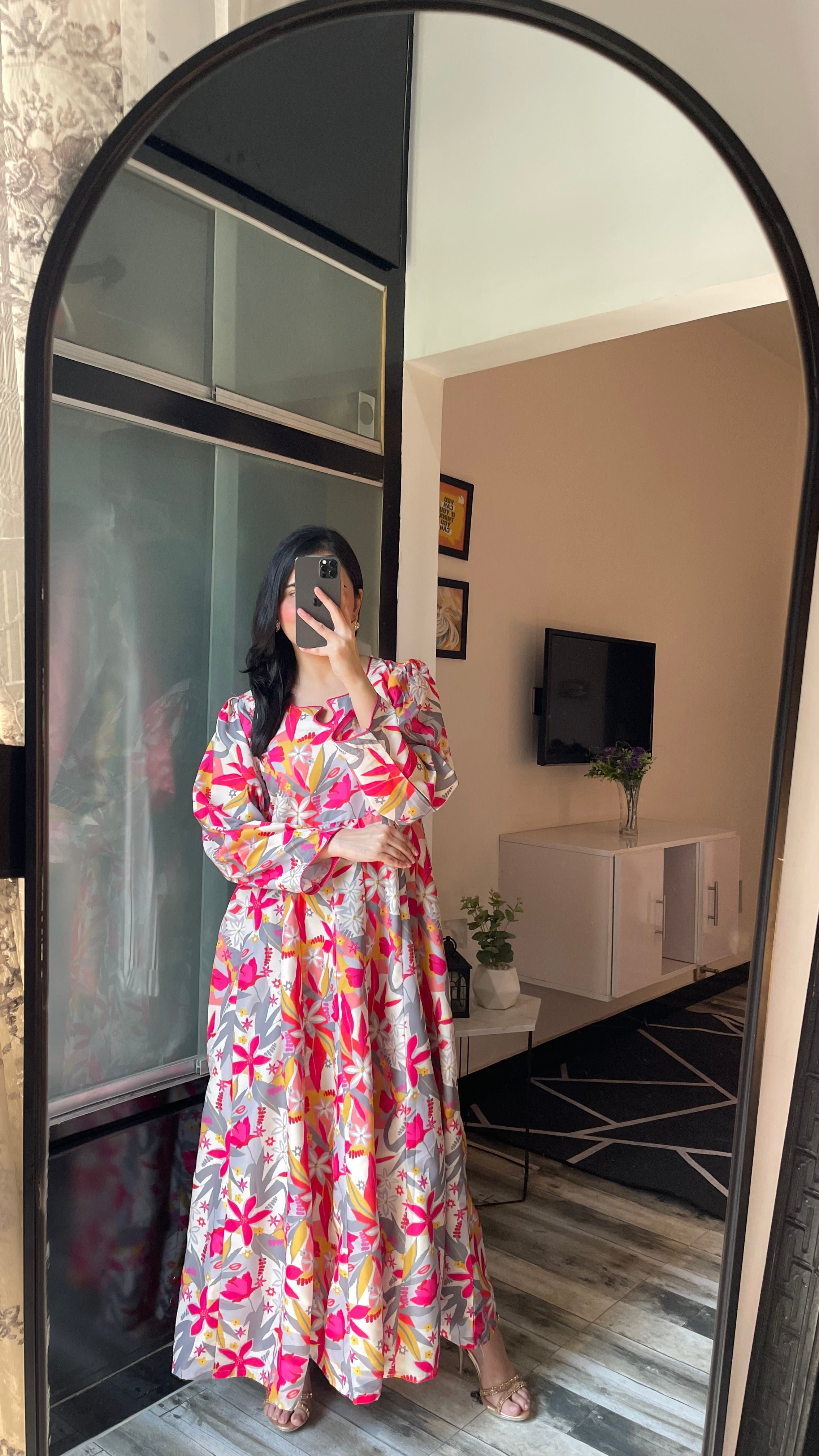 Petals - Long A-line Dress