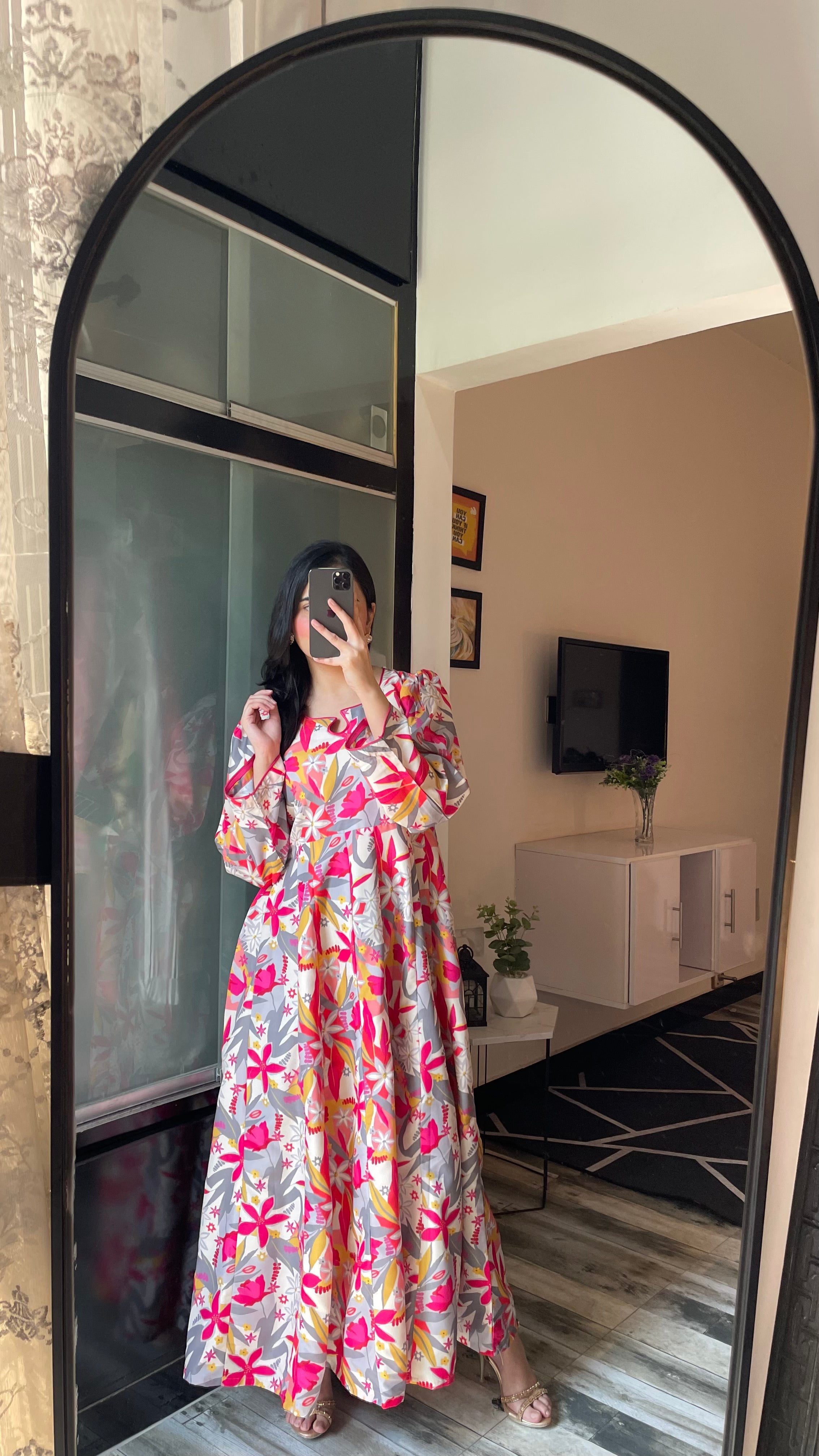 Petals - Long A-line Dress