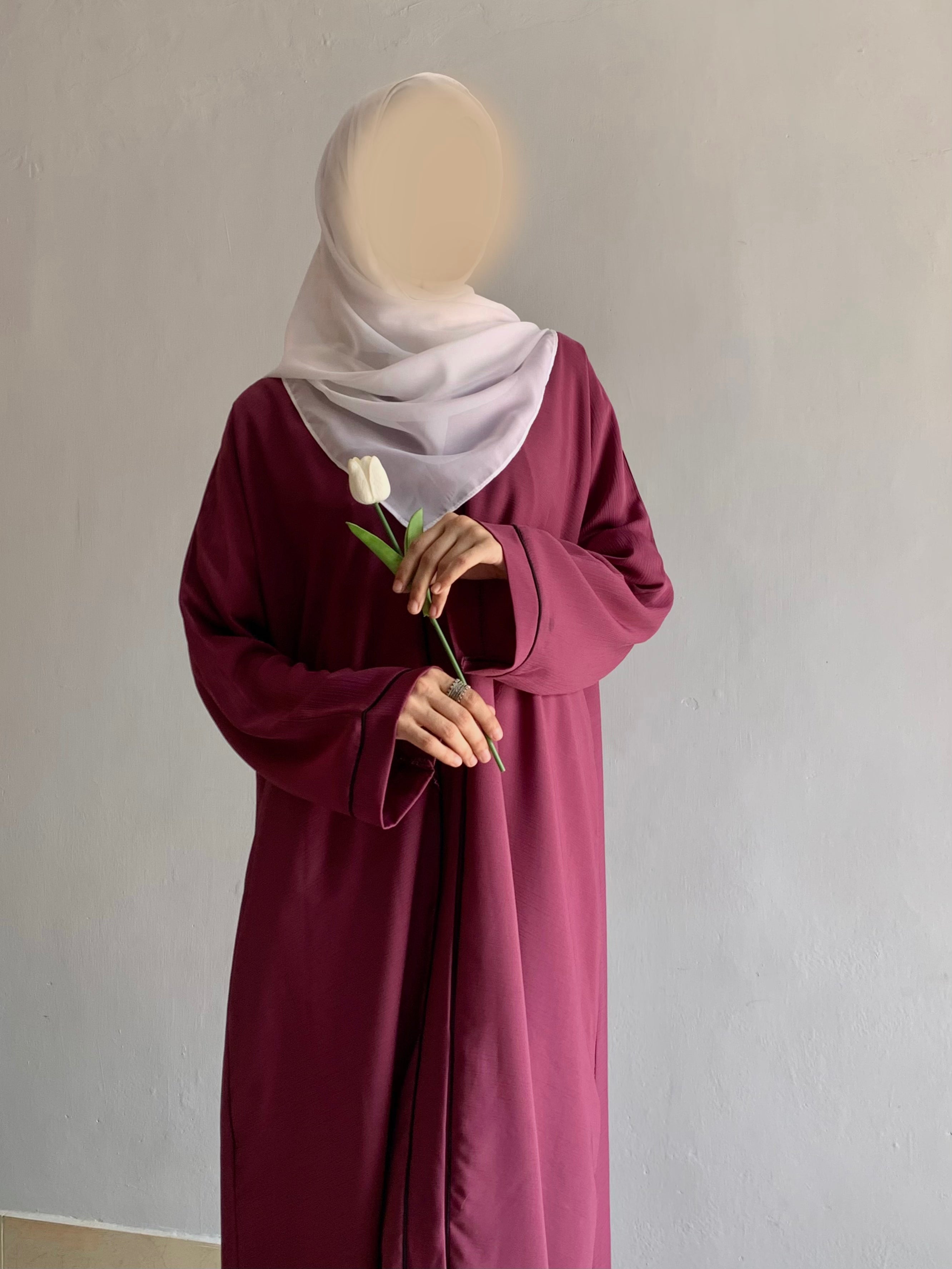 Everyday Front Open Abaya - Vine