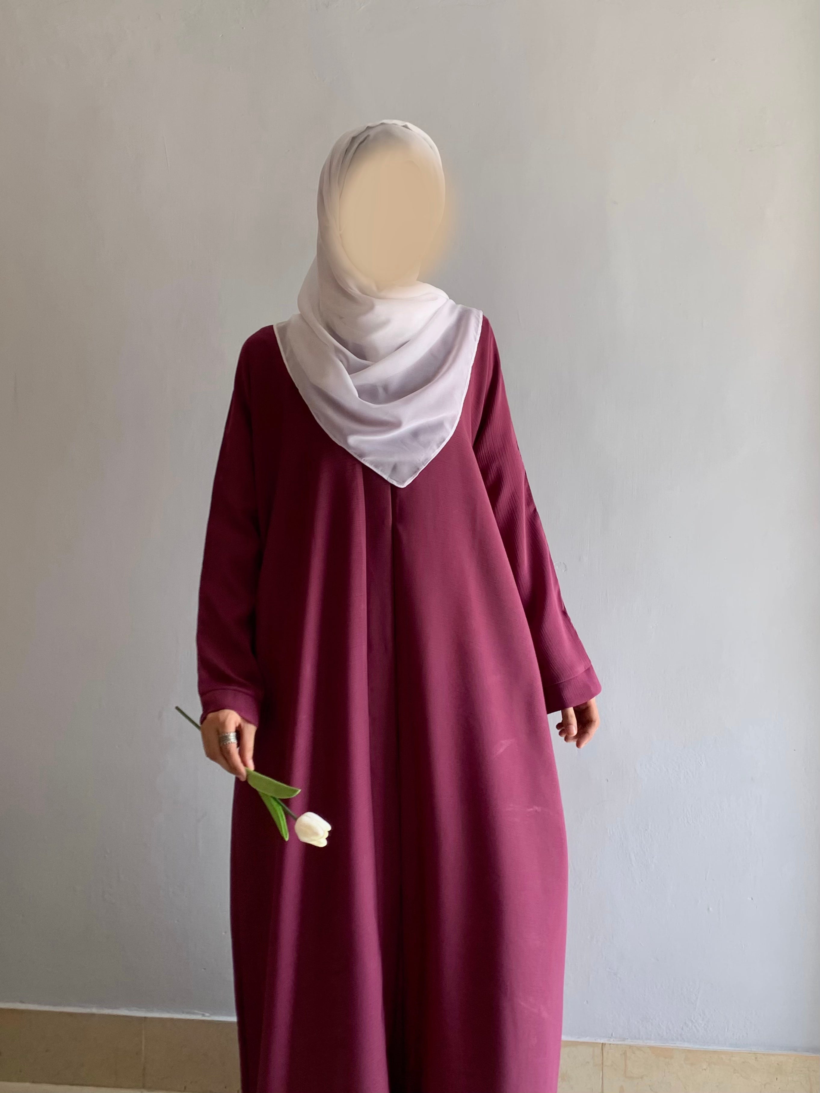 Everyday Front Open Abaya - Vine