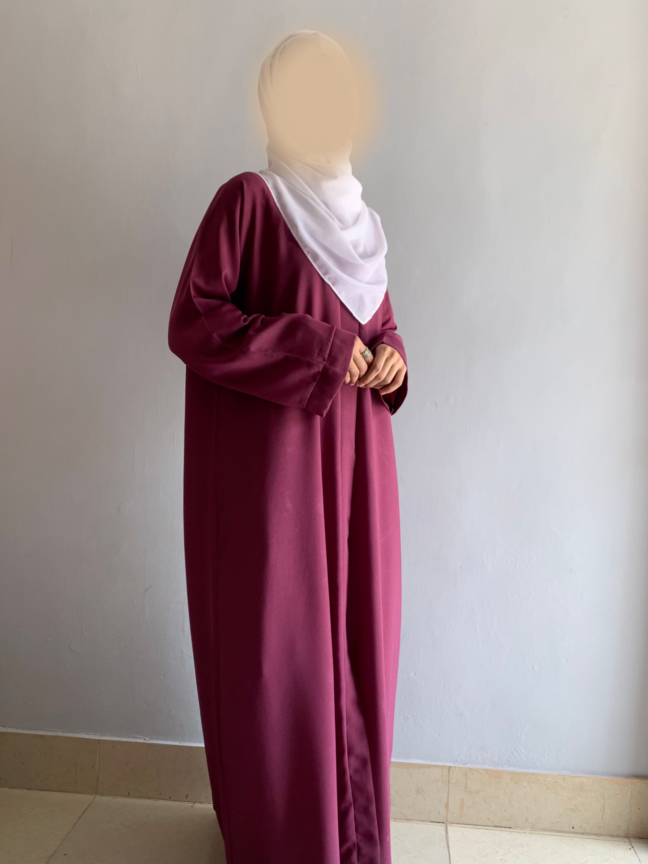 Everyday Front Open Abaya - Vine