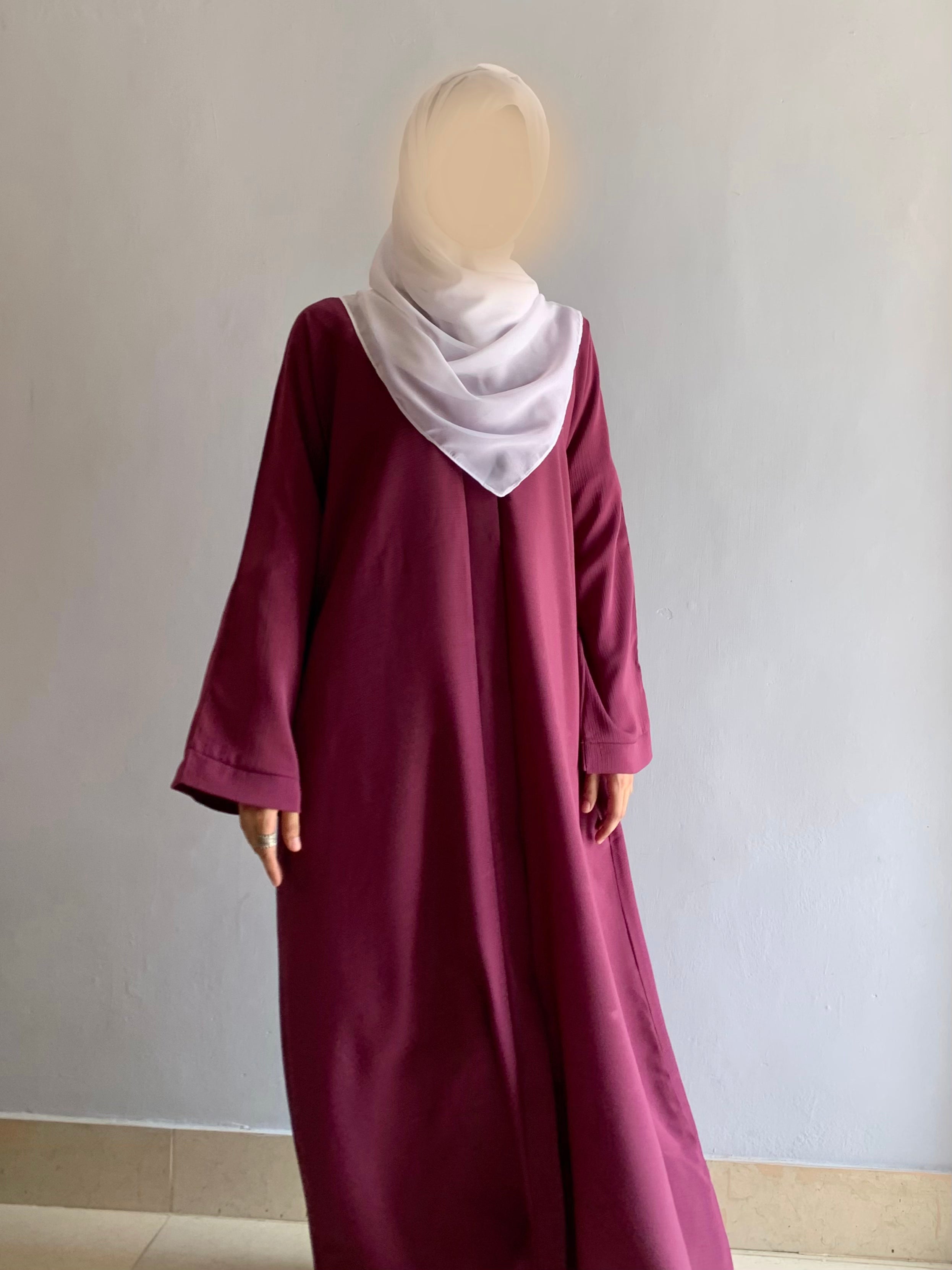 Everyday Front Open Abaya - Vine