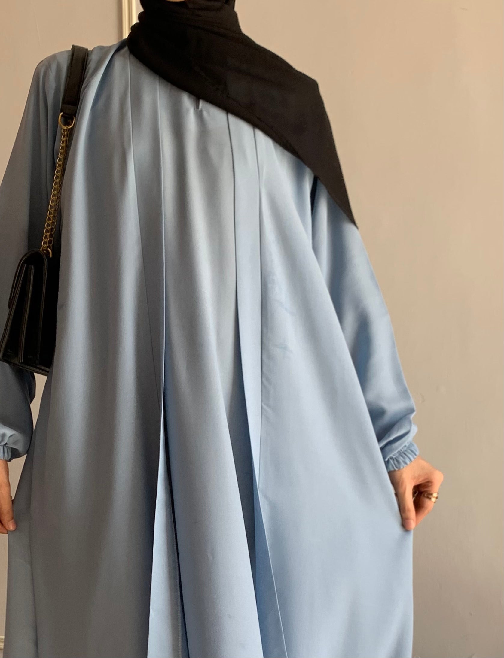 Aira - Kimono Abaya with attached inner - Sky Blue
