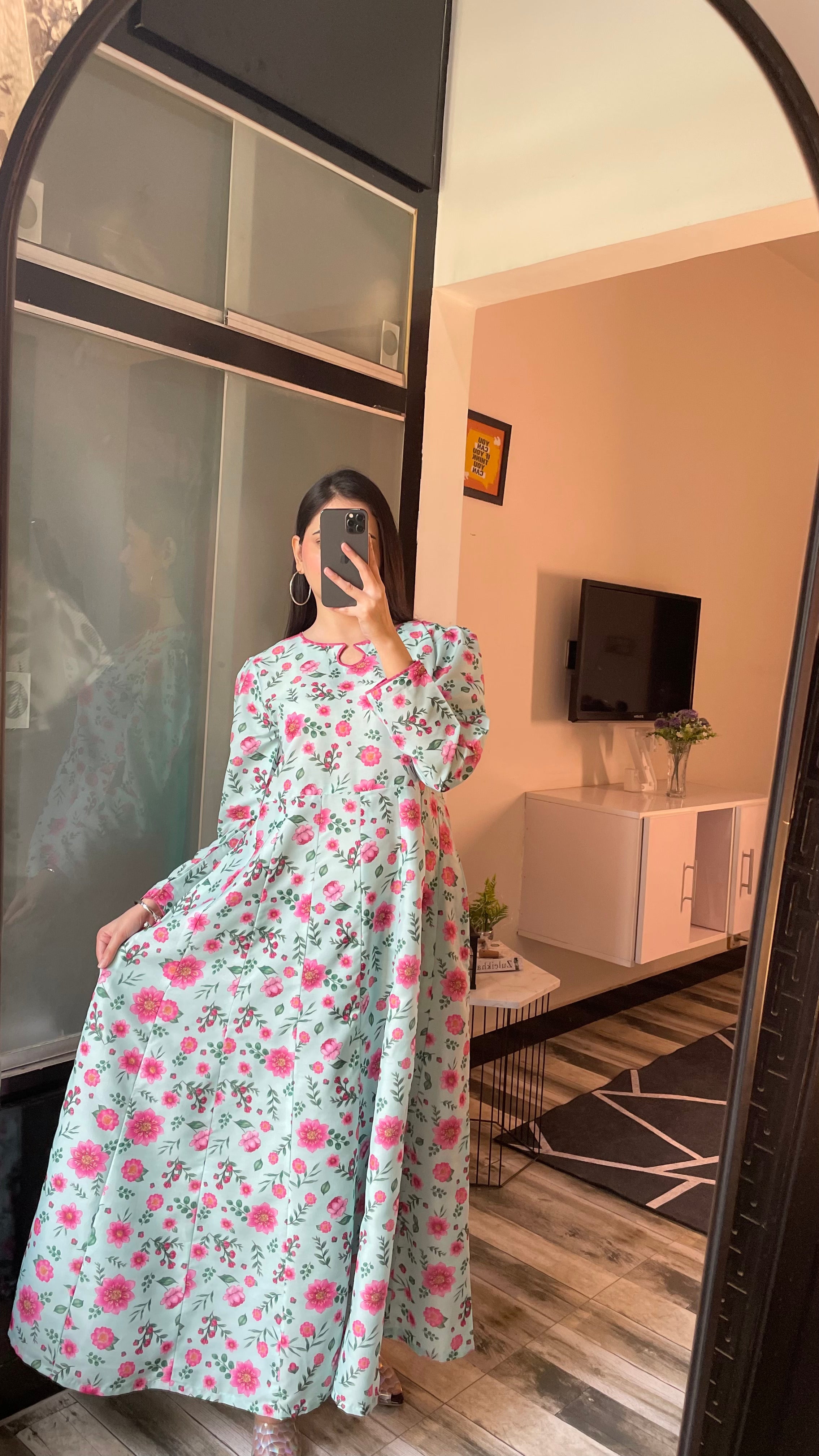 Azure - Long A-line Dress