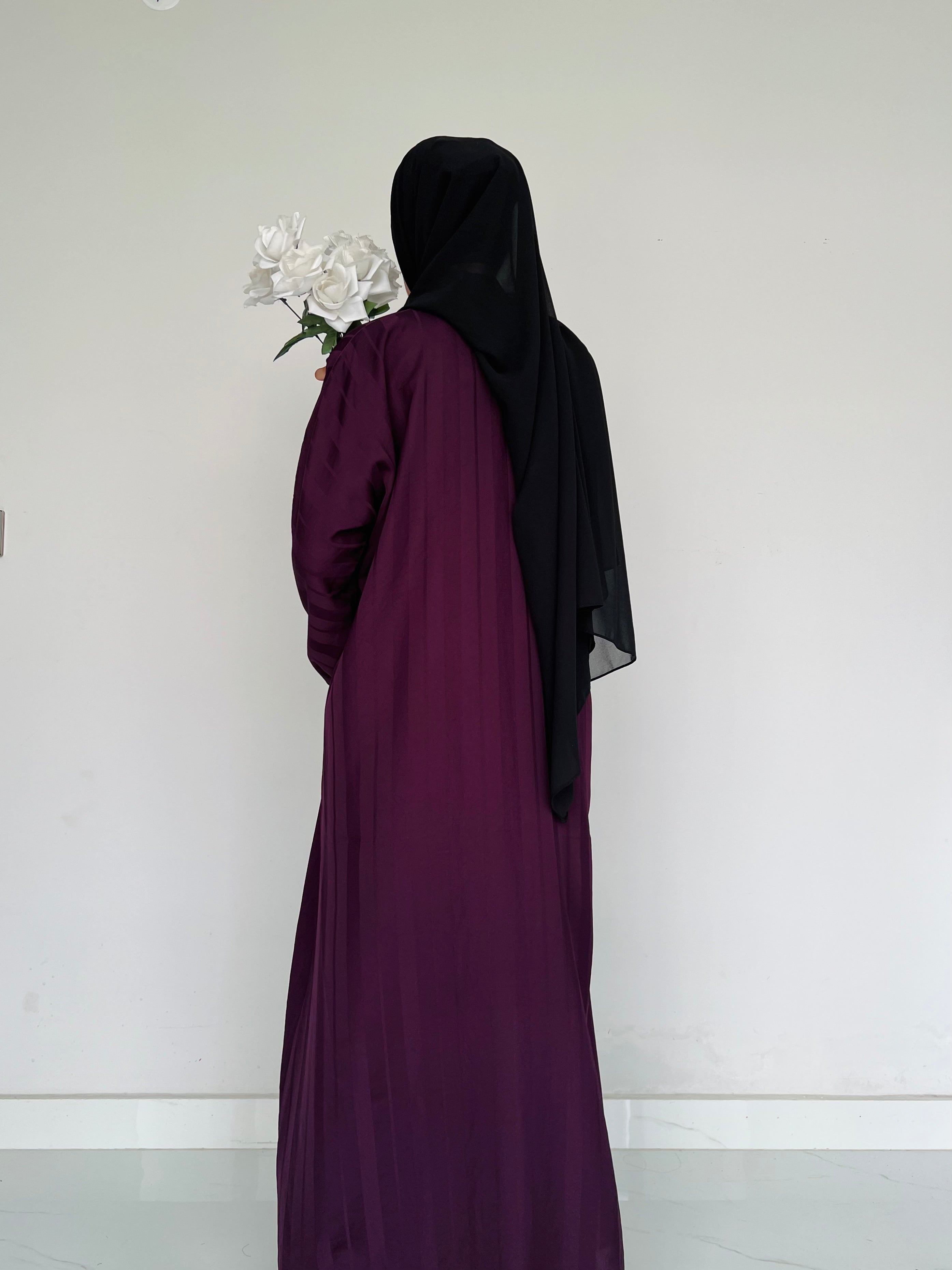 ZYRA - Nidha Luxe Abaya - Deep Purple