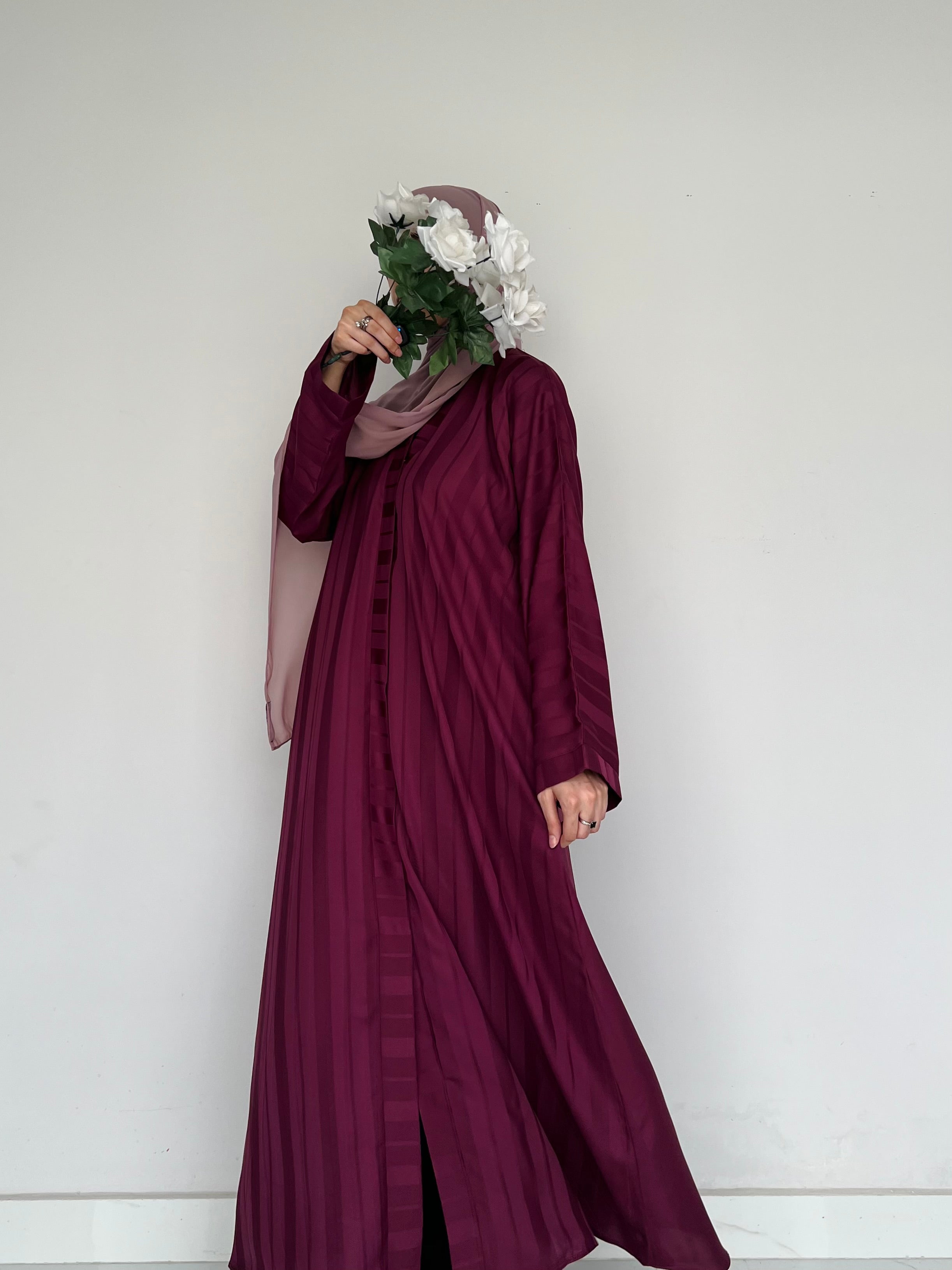 ZYRA - Nidha Luxe Abaya - Plum
