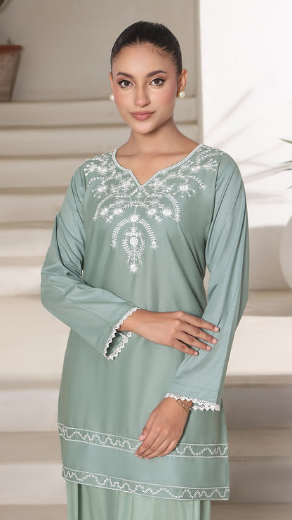 TWIN- 2PC COTTON COORD SET- MINT