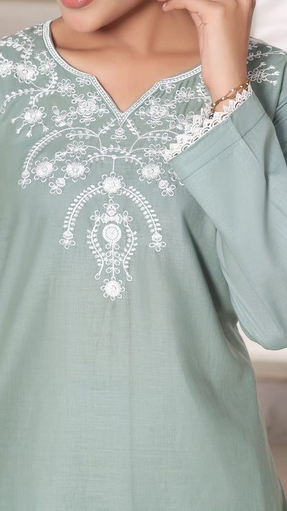 TWIN- 2PC COTTON COORD SET- MINT