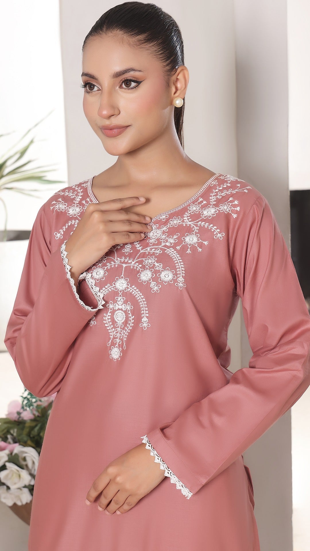 TWIN- 2PC COTTON COORD SET- TEA PINK