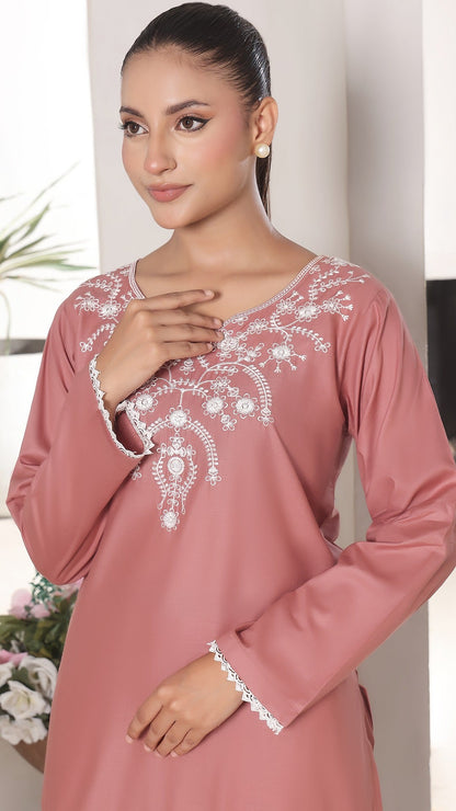 TWIN- 2PC COTTON COORD SET- TEA PINK