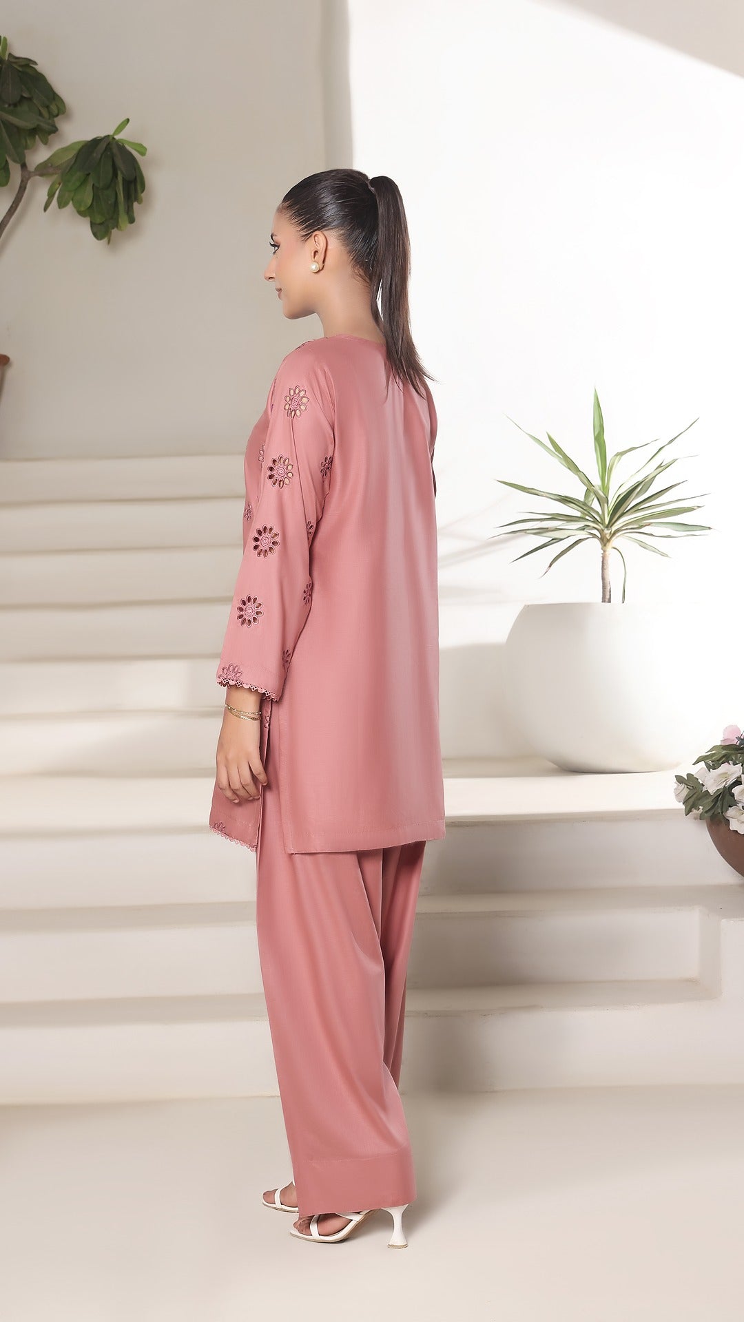 FLORA- 2PC COTTON COORD SET- TEA PINK