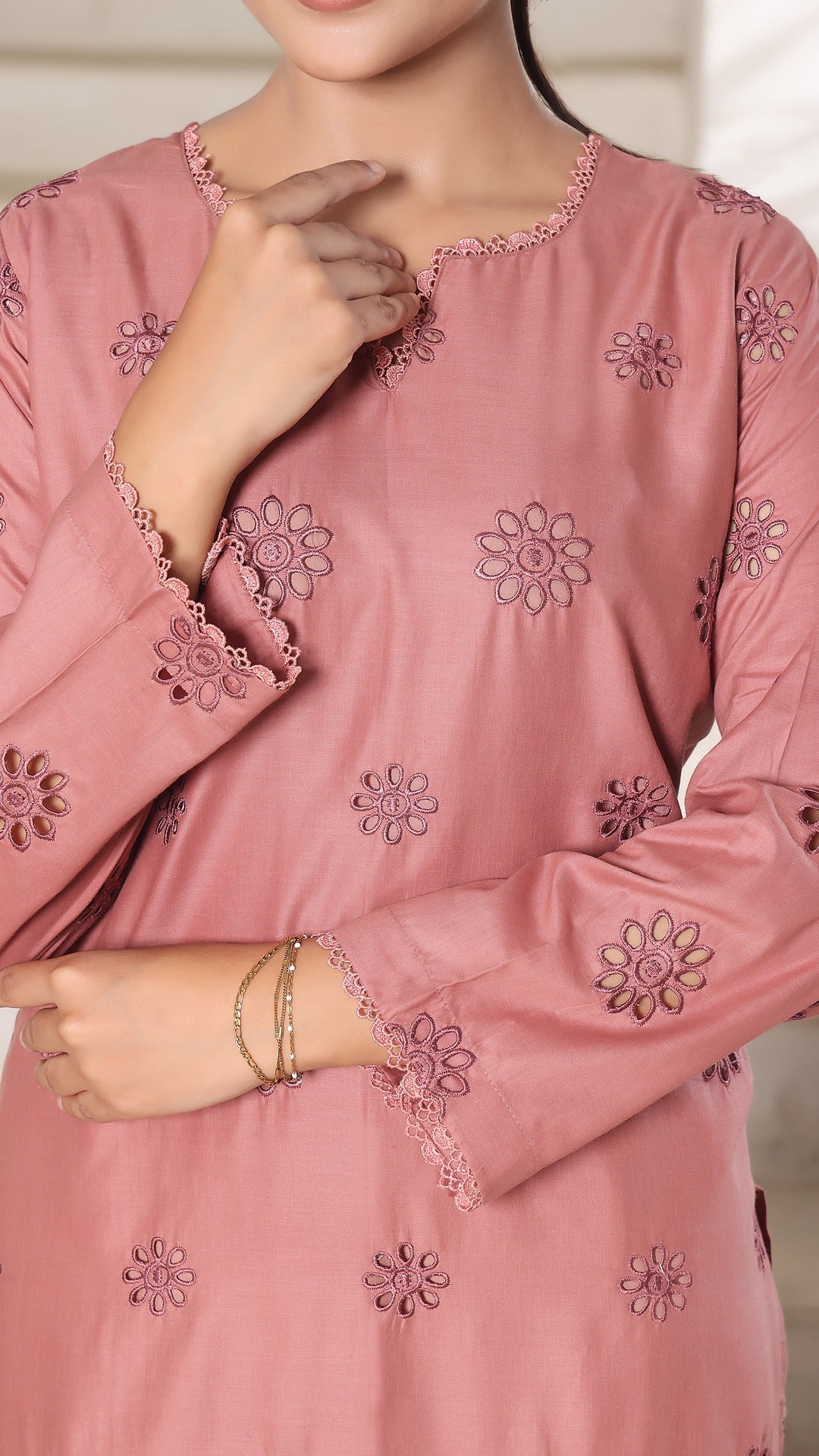 FLORA- 2PC COTTON COORD SET- TEA PINK