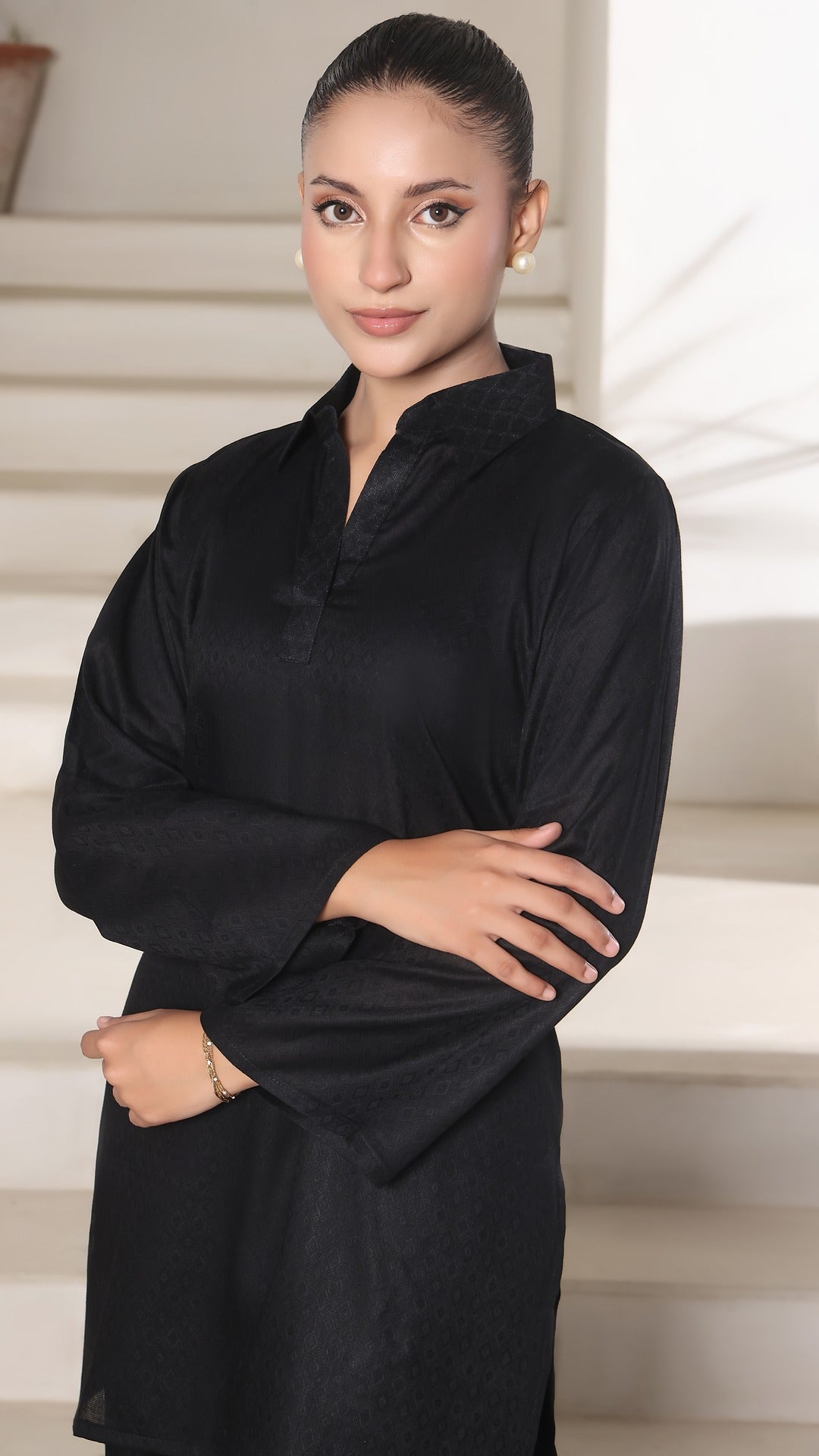 SOLACE- 2PC COTTON COORD SET- BLACK