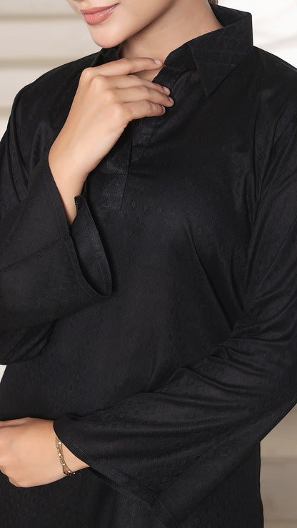 SOLACE- 2PC COTTON COORD SET- BLACK