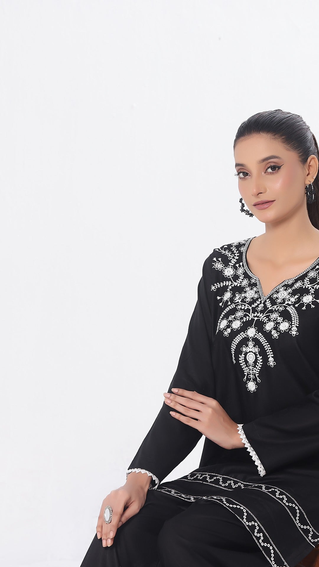 TWIN- 2PC COTTON COORD SET- BLACK