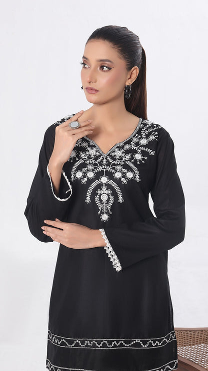 TWIN- 2PC COTTON COORD SET- BLACK