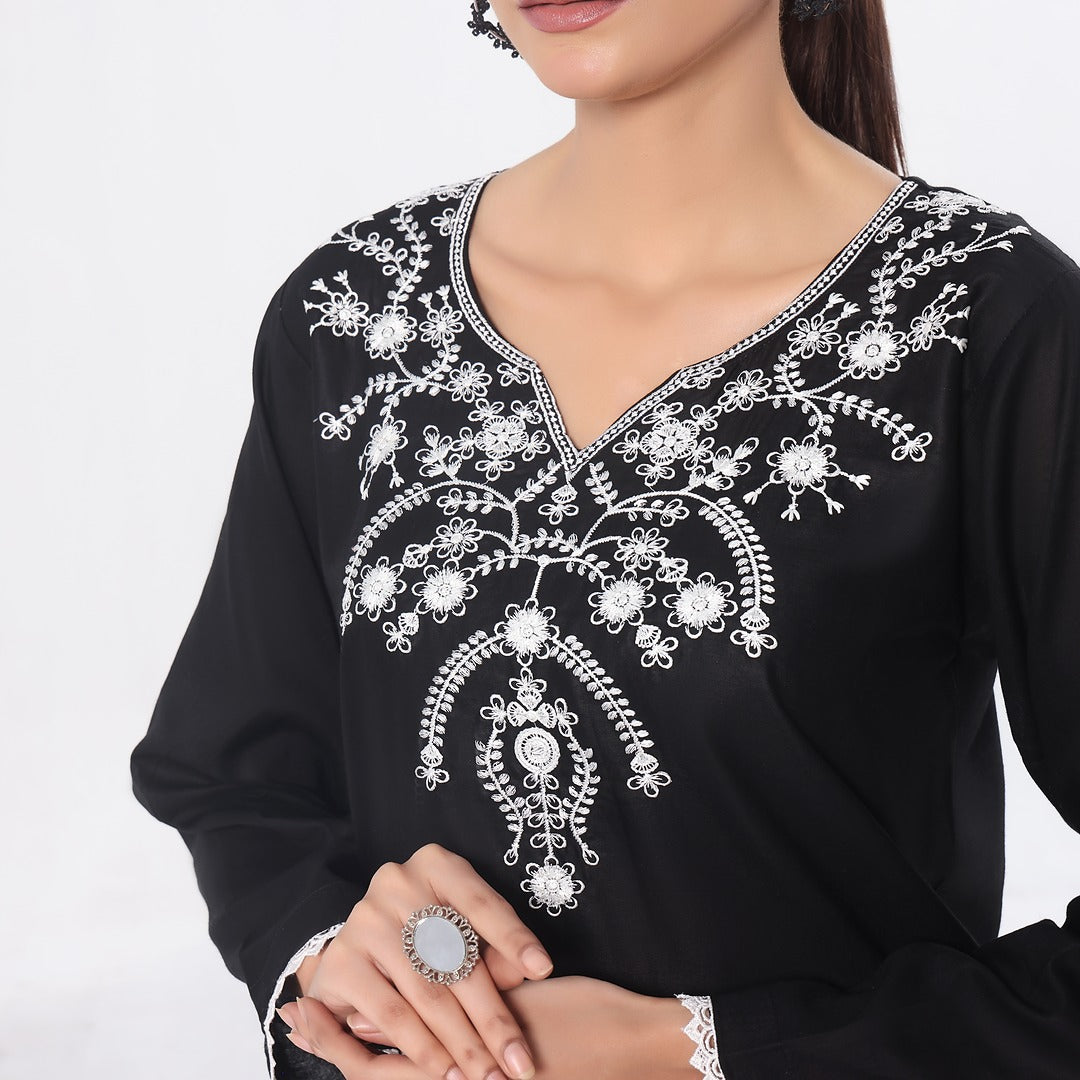 TWIN- 2PC COTTON COORD SET- BLACK