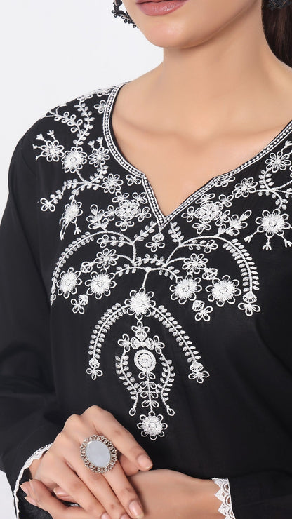 TWIN- 2PC COTTON COORD SET- BLACK