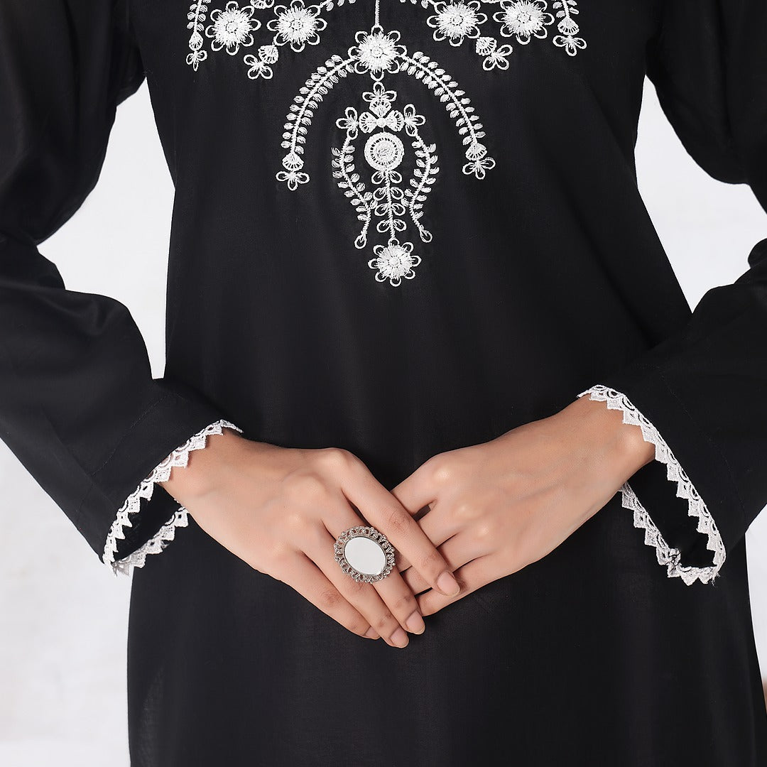 TWIN- 2PC COTTON COORD SET- BLACK