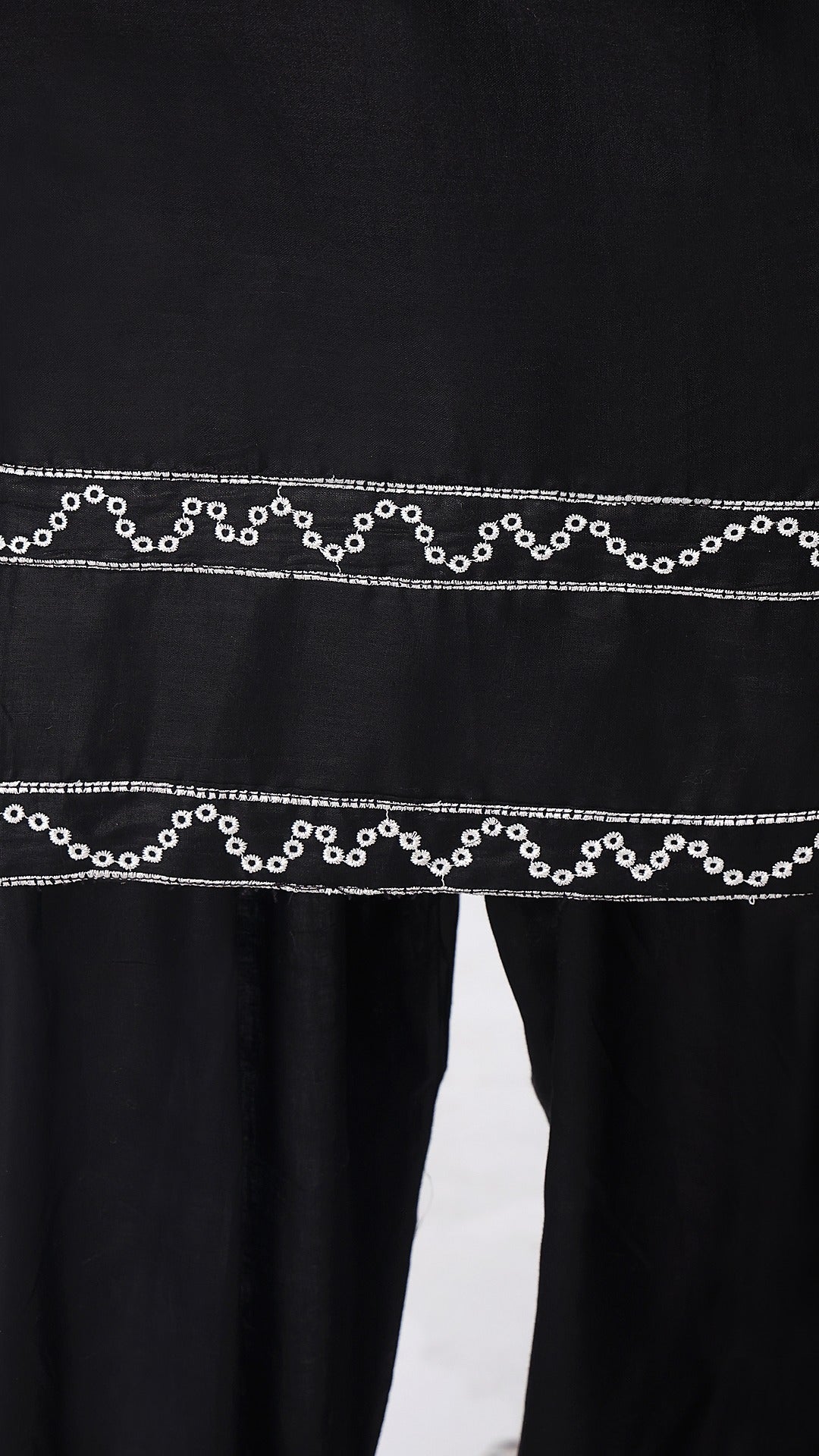 TWIN- 2PC COTTON COORD SET- BLACK