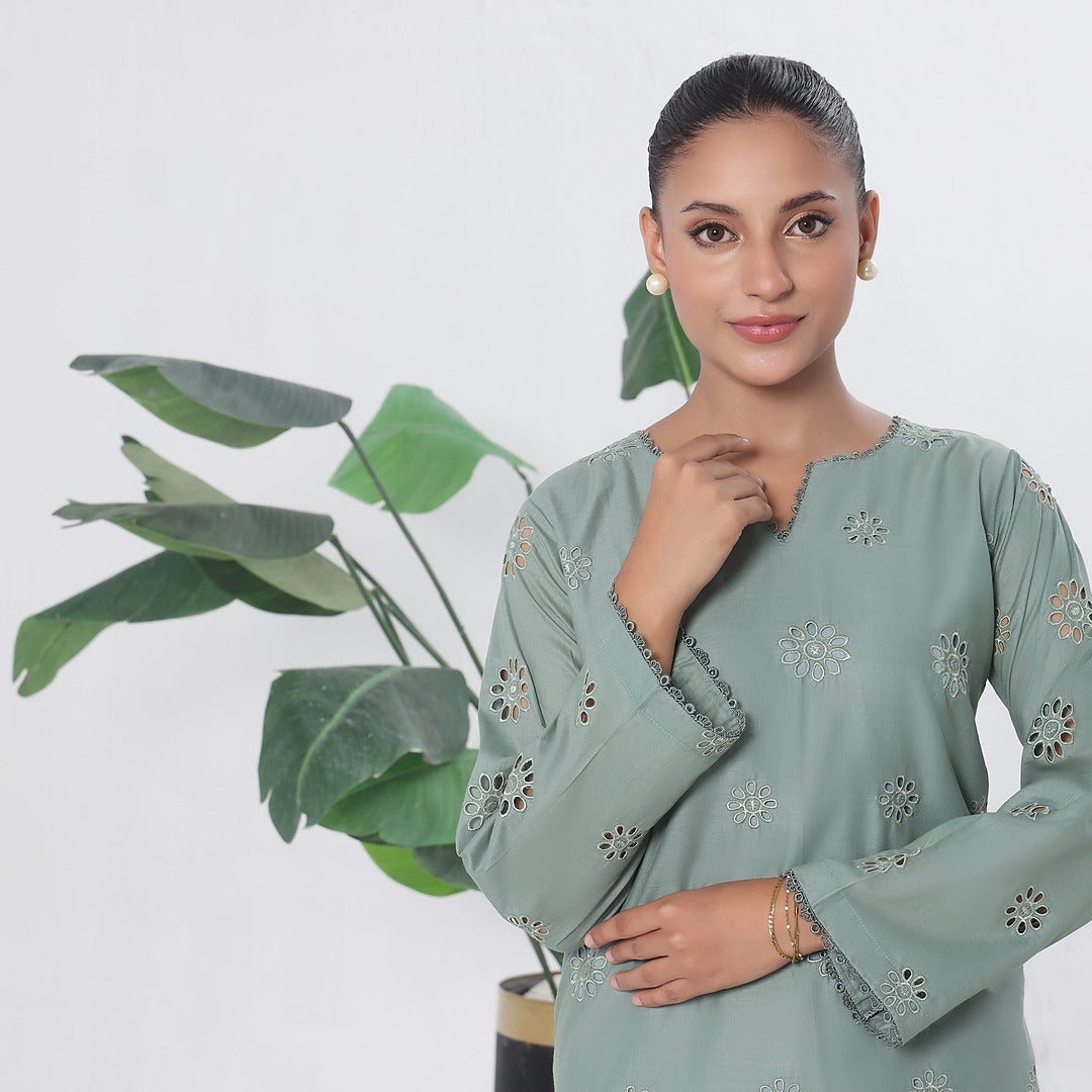 FLORA- 2PC COTTON COORD SET- MINT