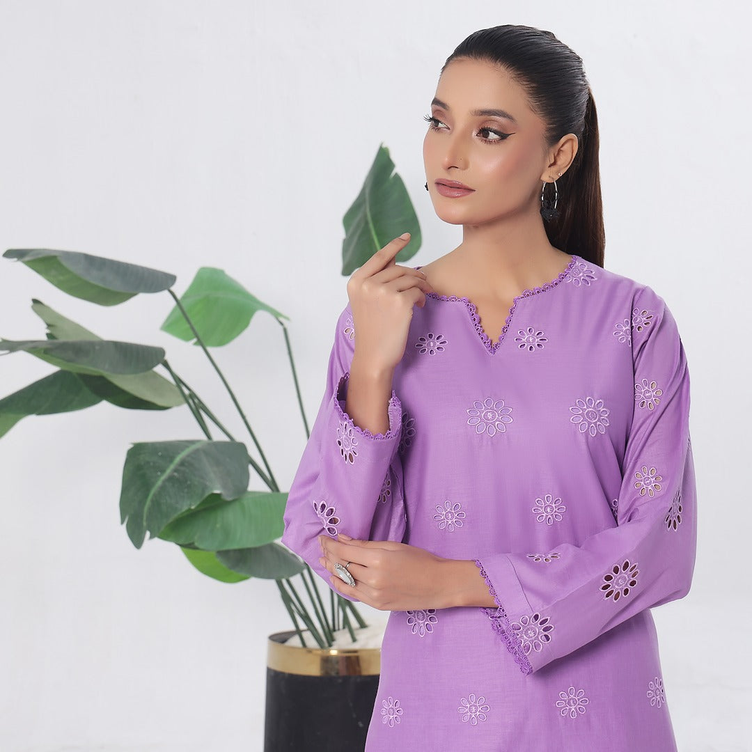 FLORA- 2PC COTTON COORD SET- LILAC