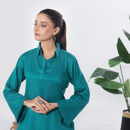 SOLACE- 2PC COTTON COORD SET- TEAL