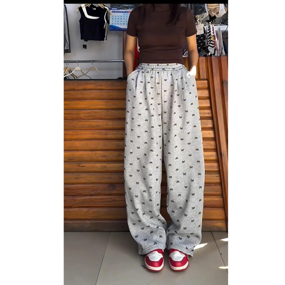 Bow Printed Summer Trouser