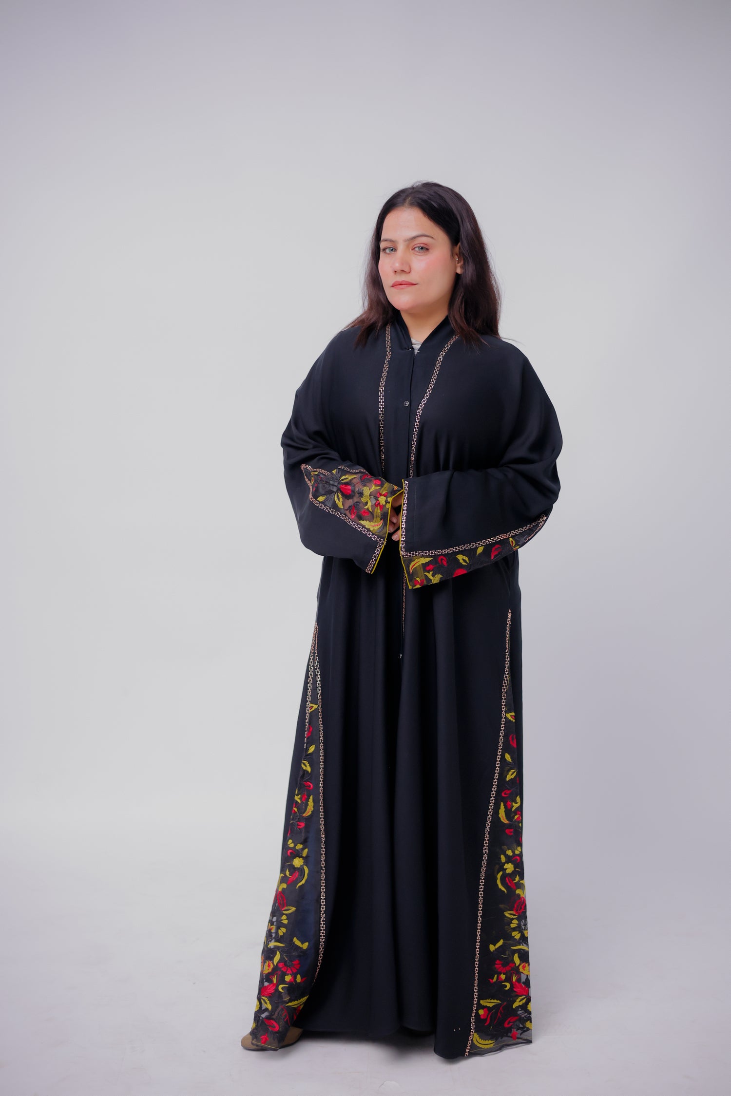 Black Embroidered Abaya – Premium Modest Wear for Women