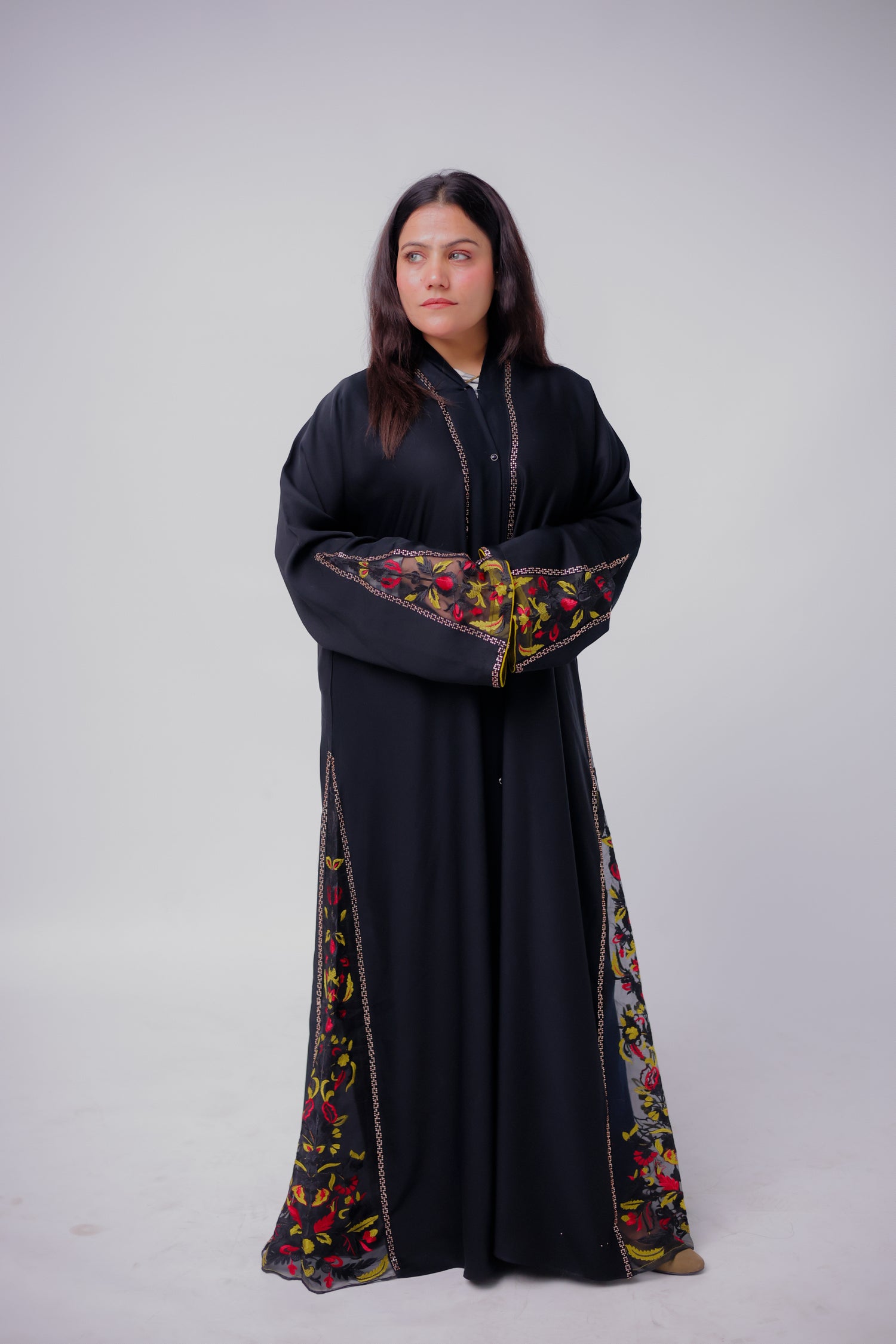 Black Embroidered Abaya – Premium Modest Wear for Women