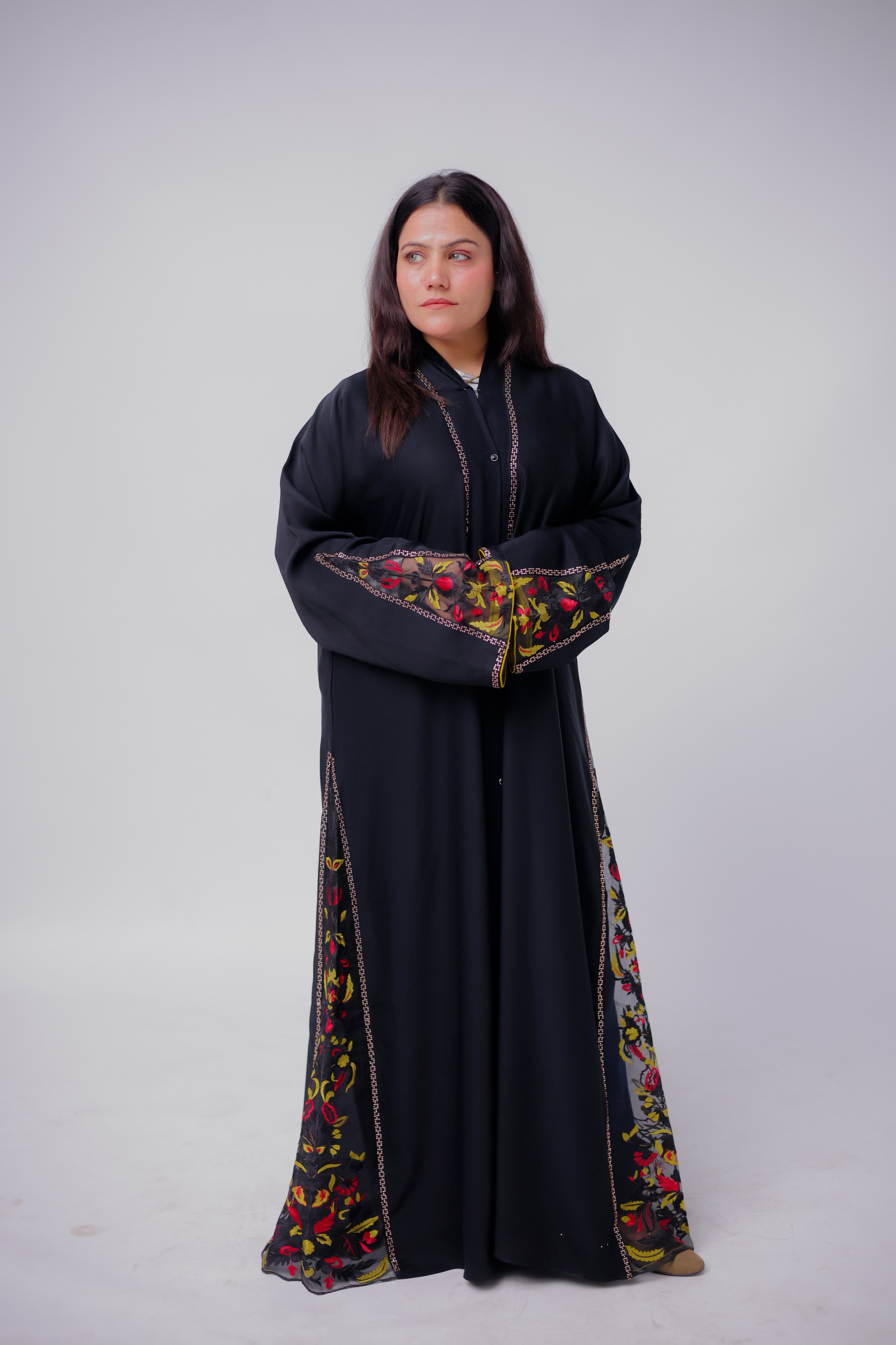 Black Embroidered Abaya – Premium Modest Wear for Women