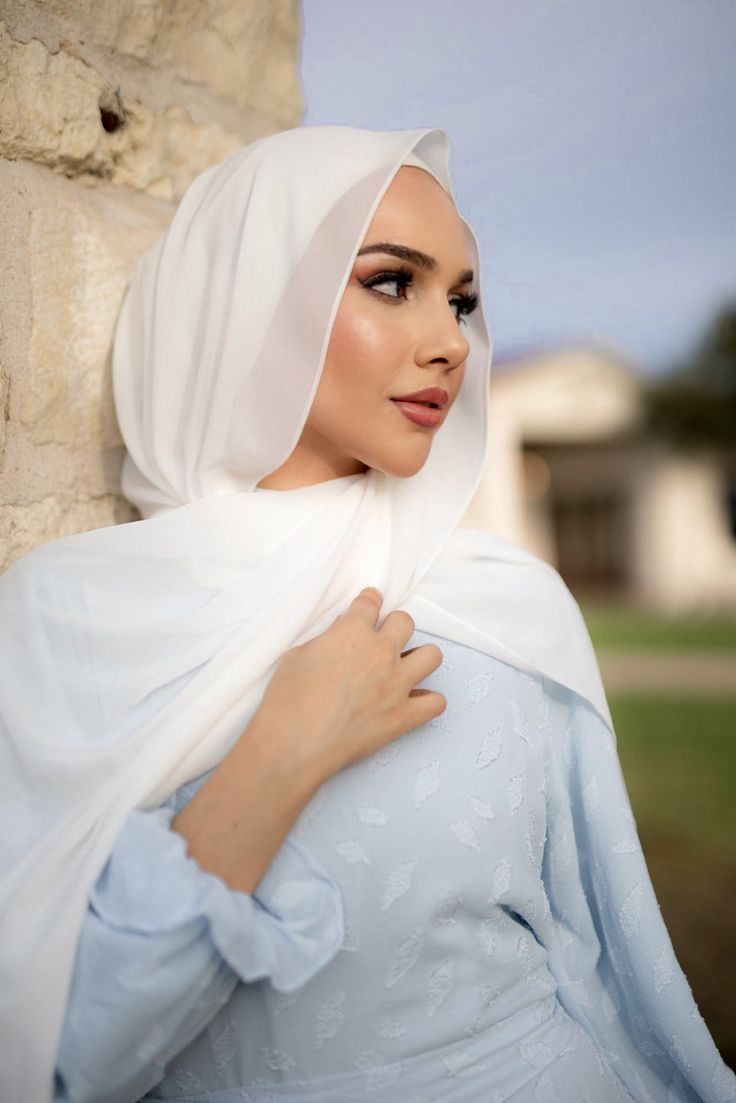 Instant hijab - Hijab + Attached Cap - White