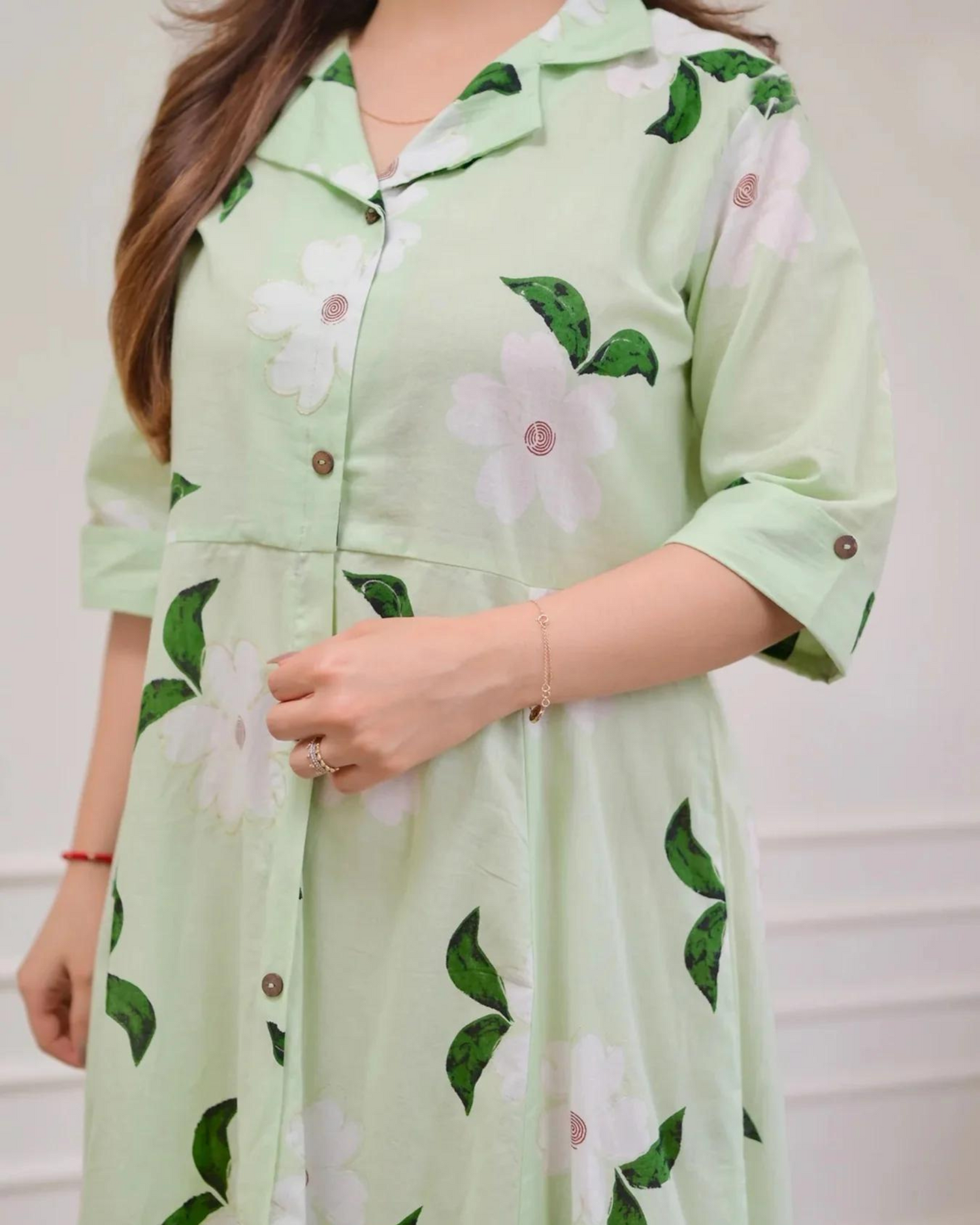 Maisha Mint Green A-Line Dress