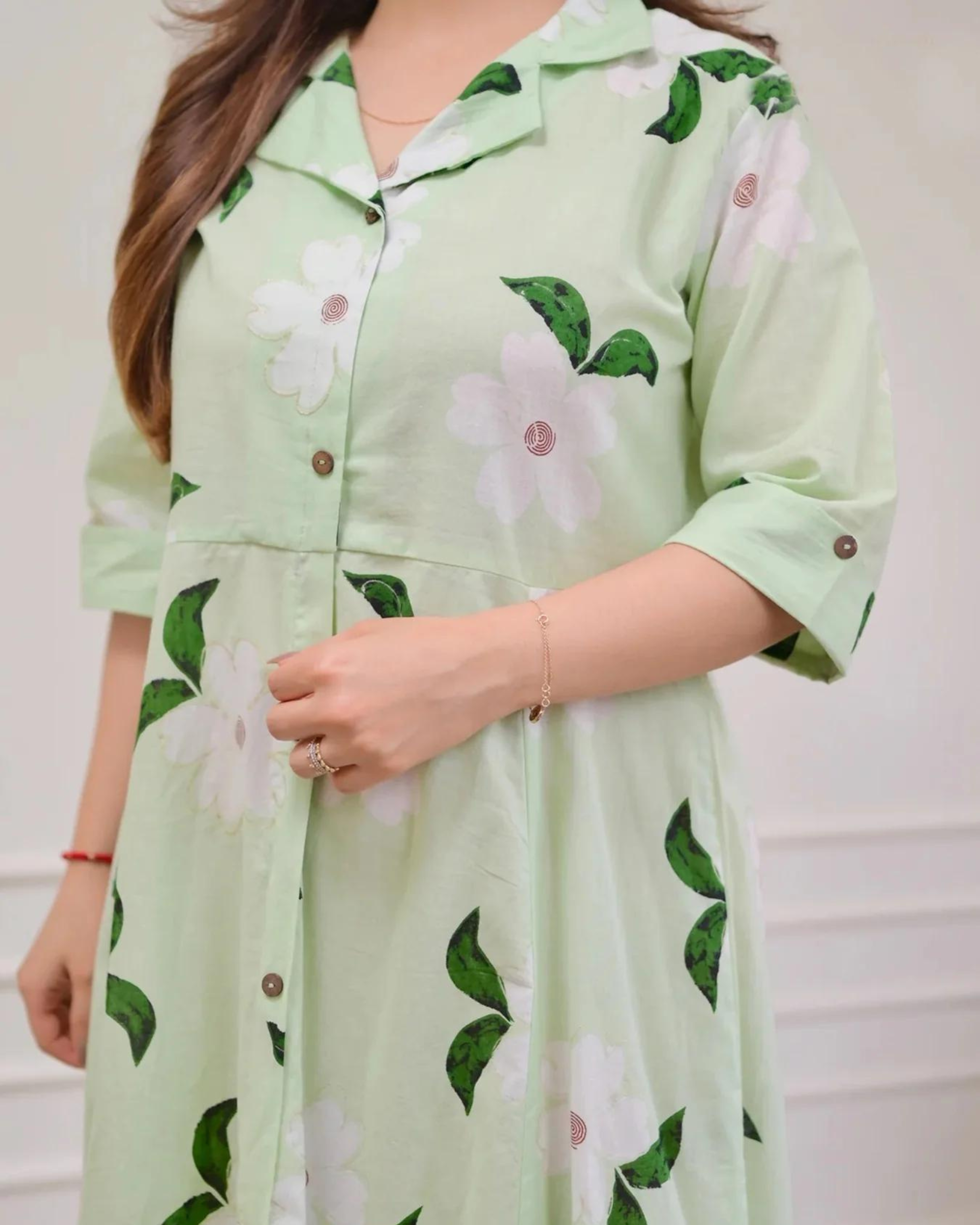 Maisha Mint Green A-Line Dress