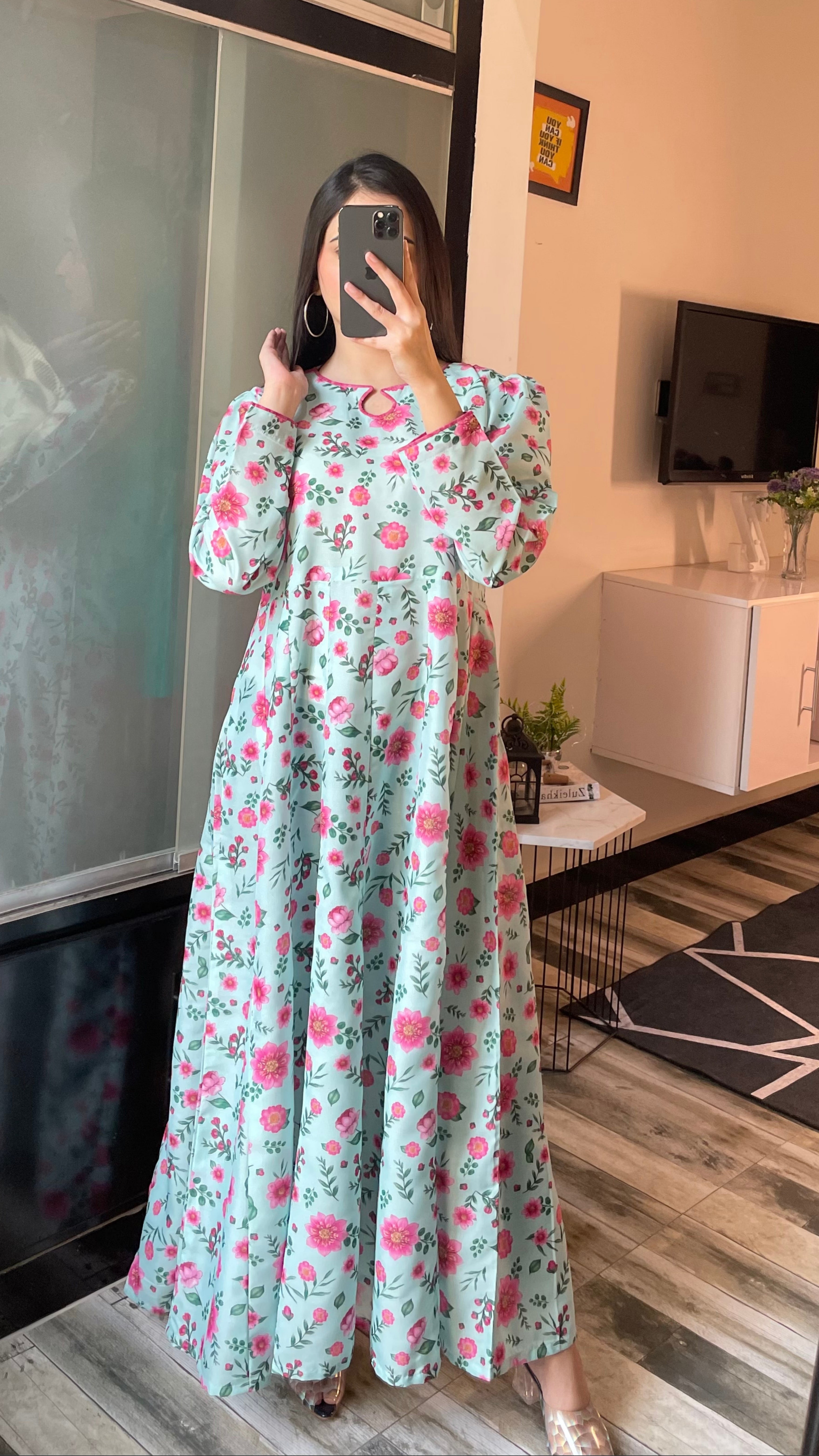 Azure - Long A-line Dress